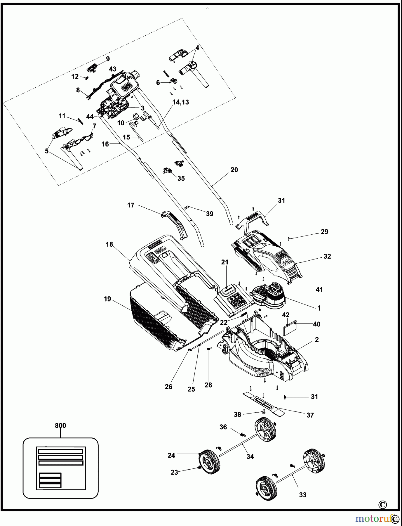 BLACK+DECKER AUSSERHALB RASENMÄHER, SCHNEEFRÄSEN RASENMAHER BDMOW1200 Seite 1