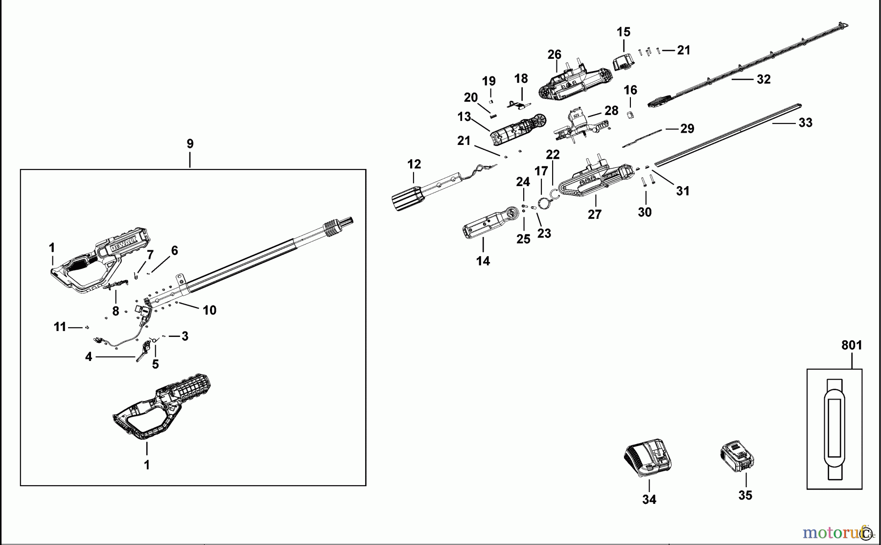  DEWALT Gartengeräte HECKENSCHERE DCMPH566 Seite 1
