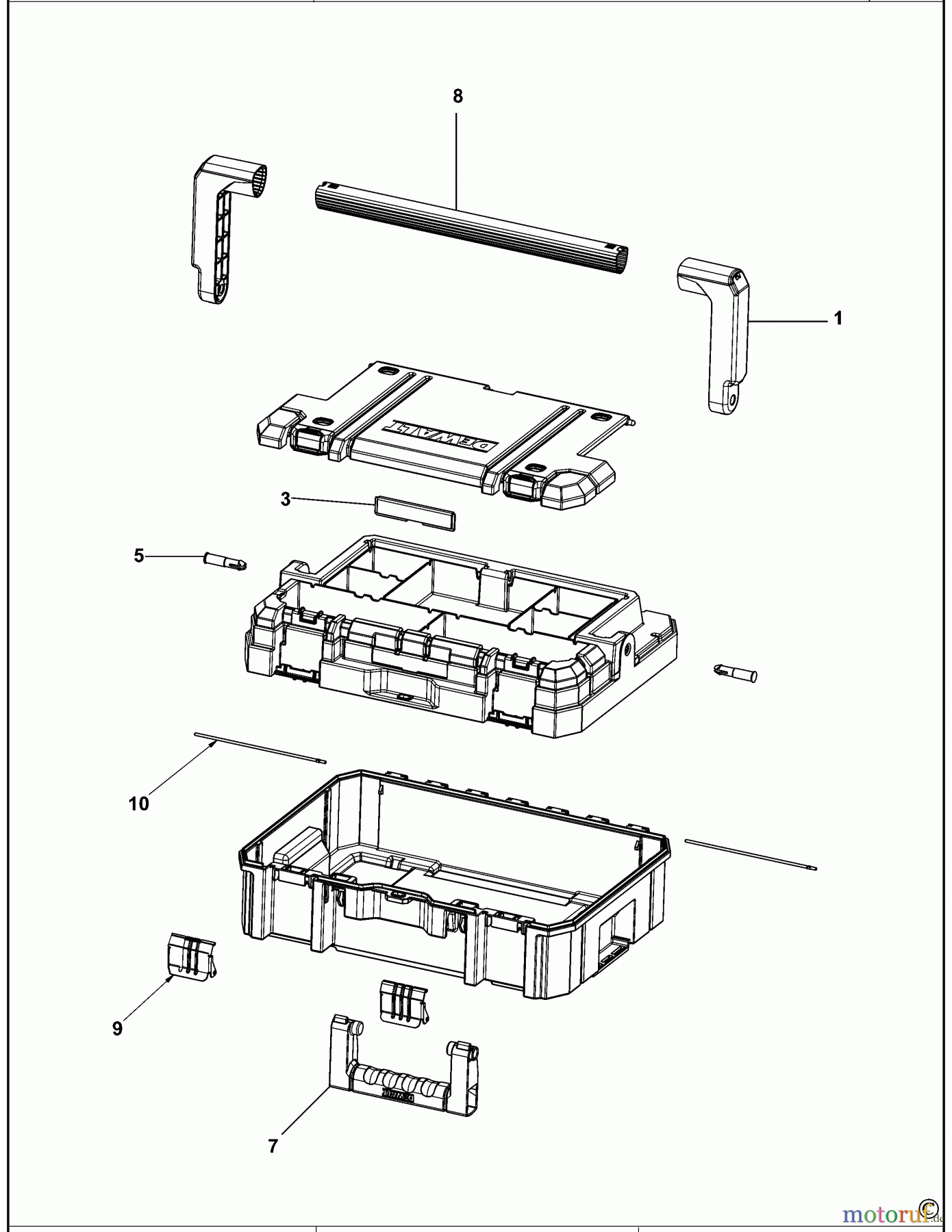DEWALT LAGERUNG WERKZEUGBOX DWST83344-1 Seite 1