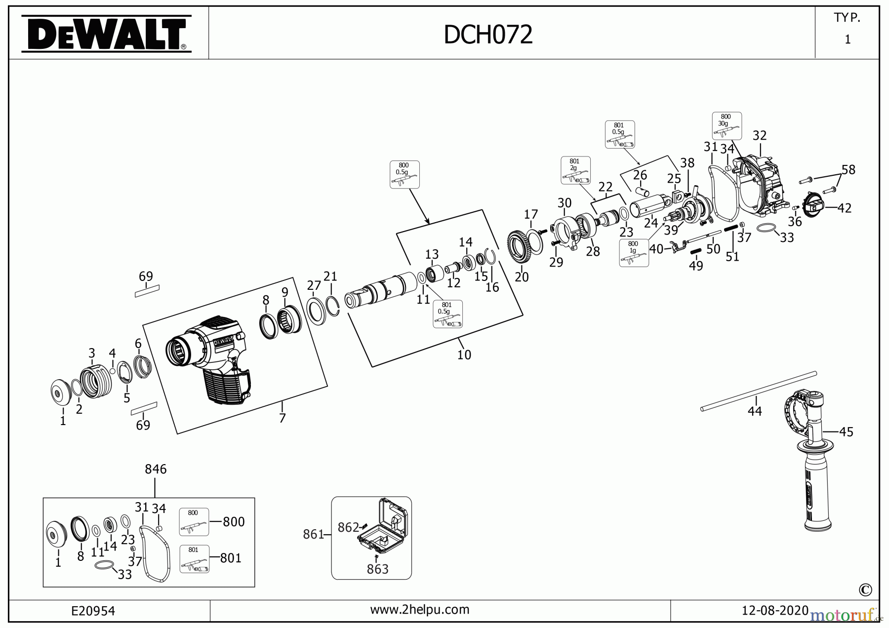 DEWALT AKKUBOHRER CDLS DRILLS 12V AKKU BOHRHAMMER DCH072D2 Seite 2