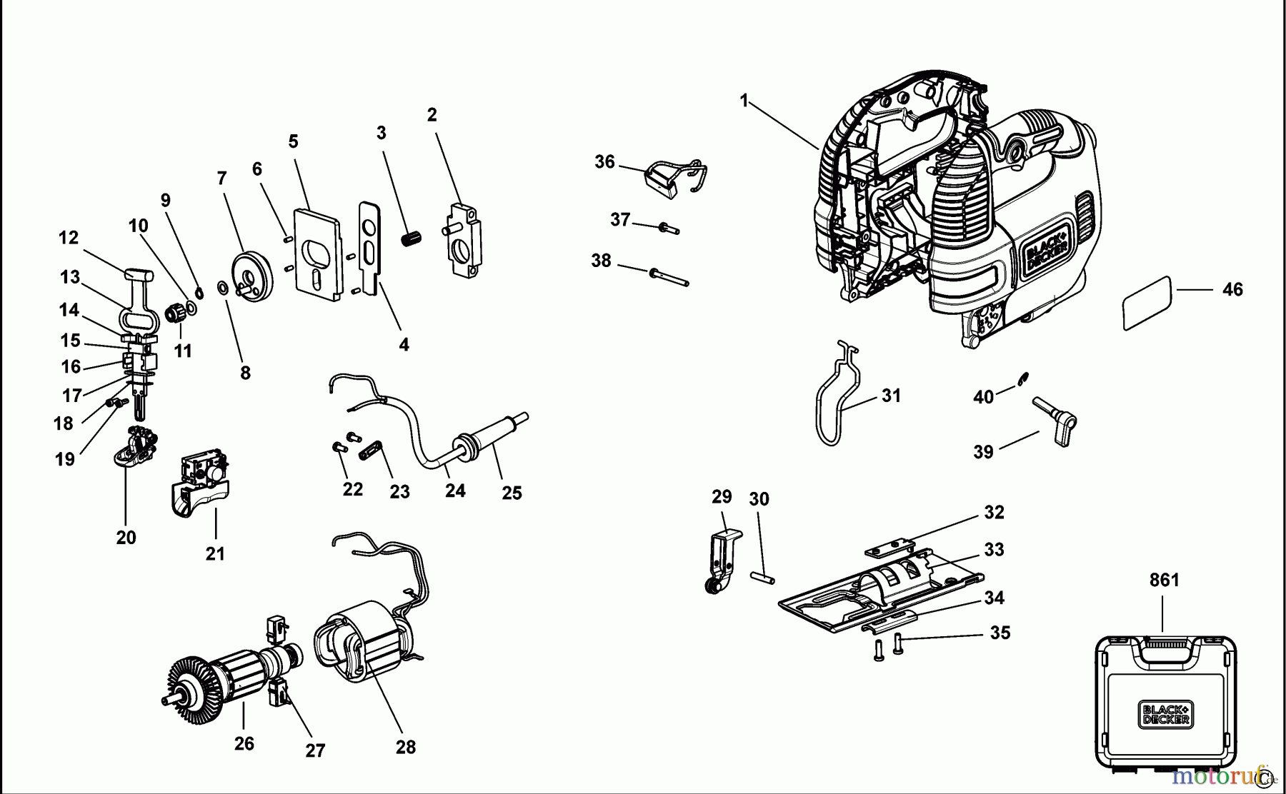  BLACK+DECKER INNENAUSSTATTUNG SÄGE STICHSÄGE BDJIG520 Seite 1