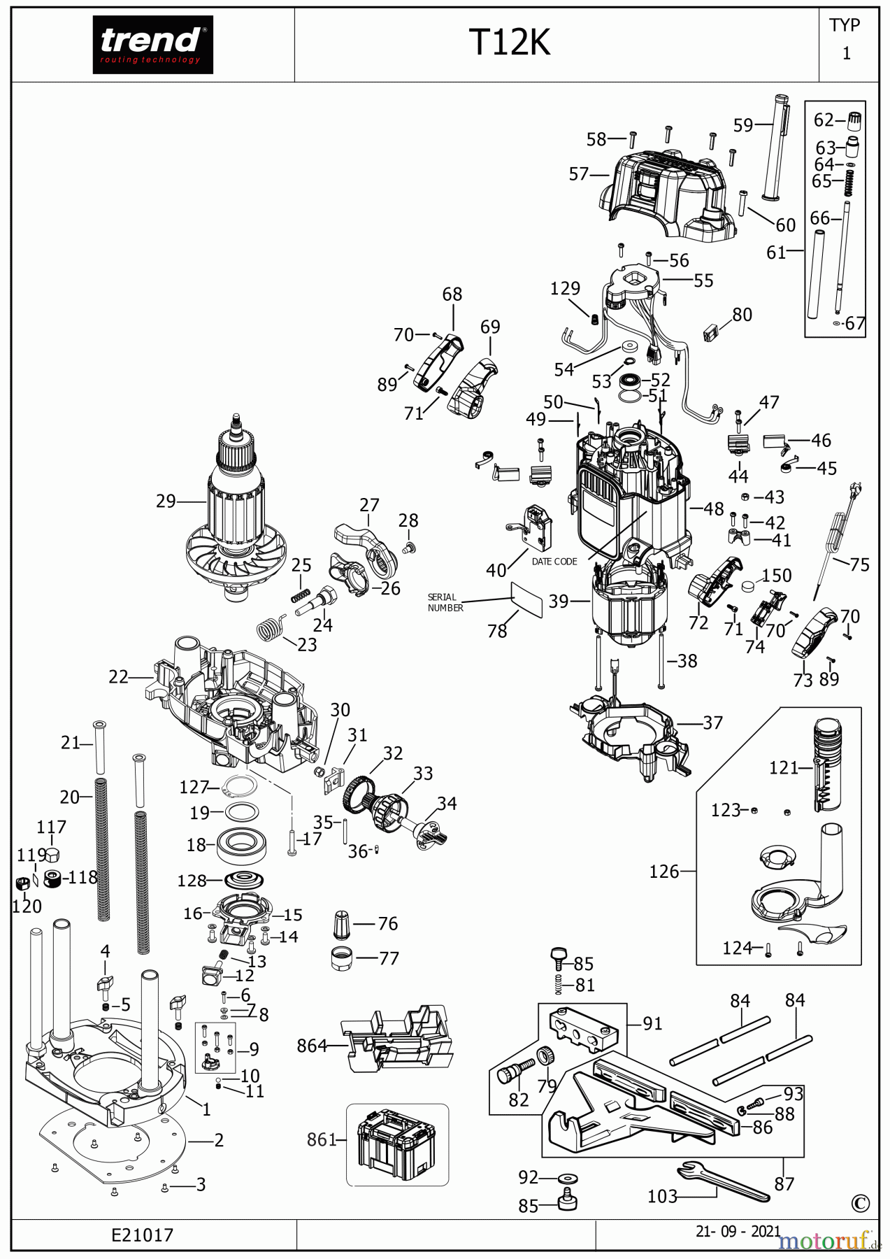  DEWALT HOLZARBEITEN ROUTERS HOHLFRÄSER T12K Seite 1
