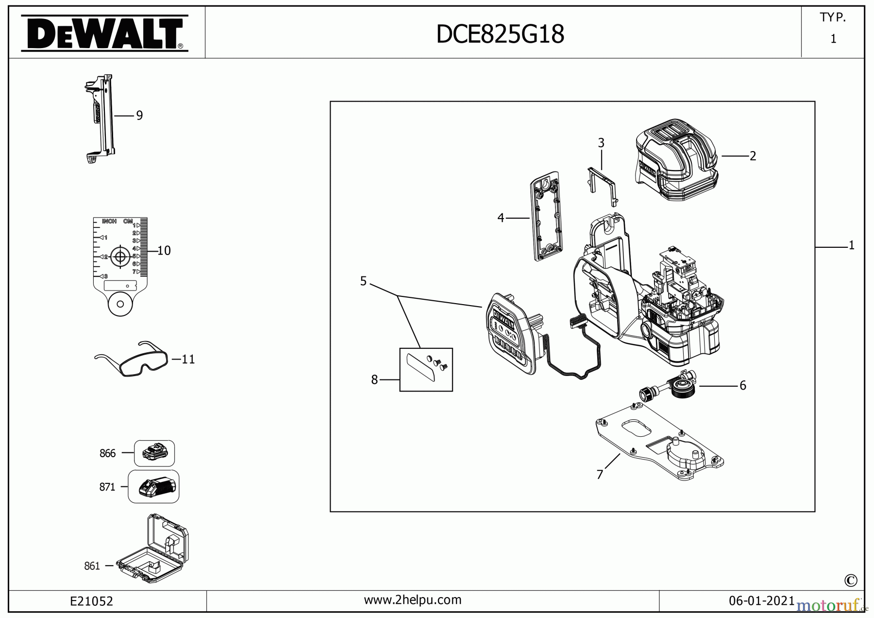 DEWALT LASERS KREUZLINIENLASER DCE825D1G18 Seite 1