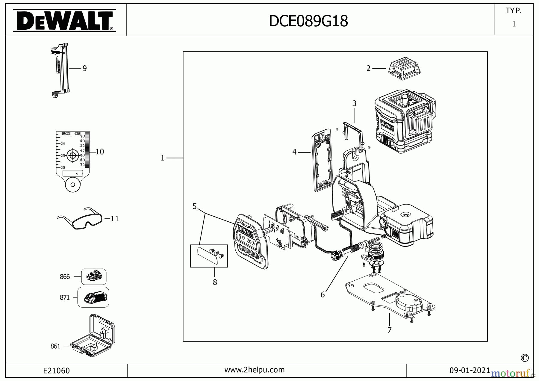  DEWALT LASERS KREUZLINIENLASER DCE089G18 Seite 1