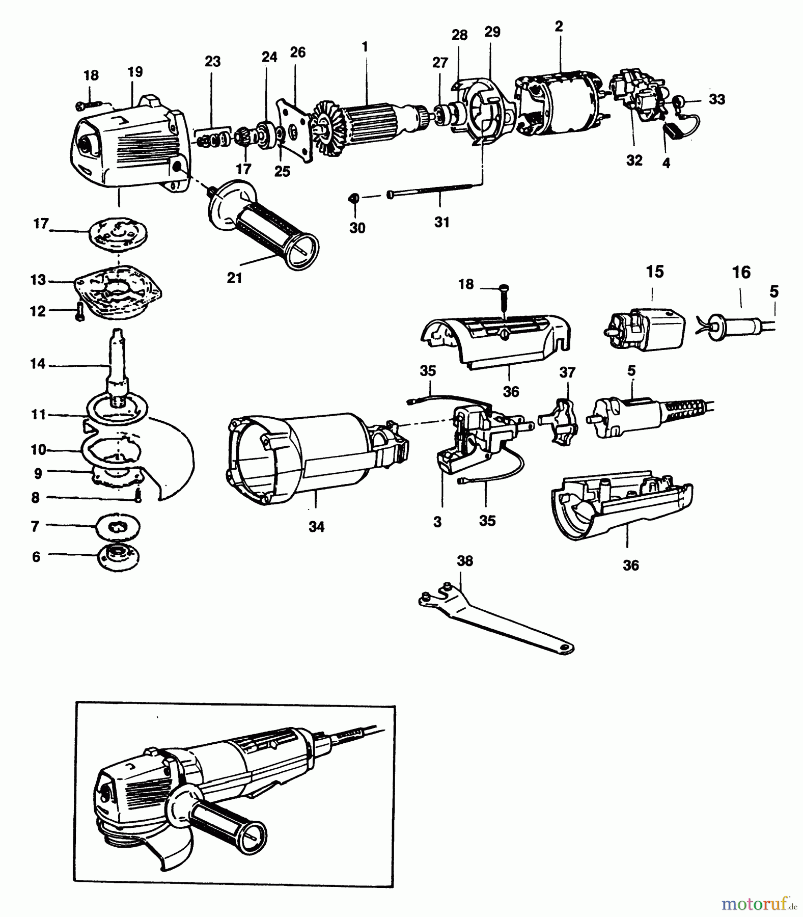 BLACK+DECKER INNENAUSSTATTUNG SCHLEIFER UND POLIERER WINKELSCHLEIFER BD11C Seite 1