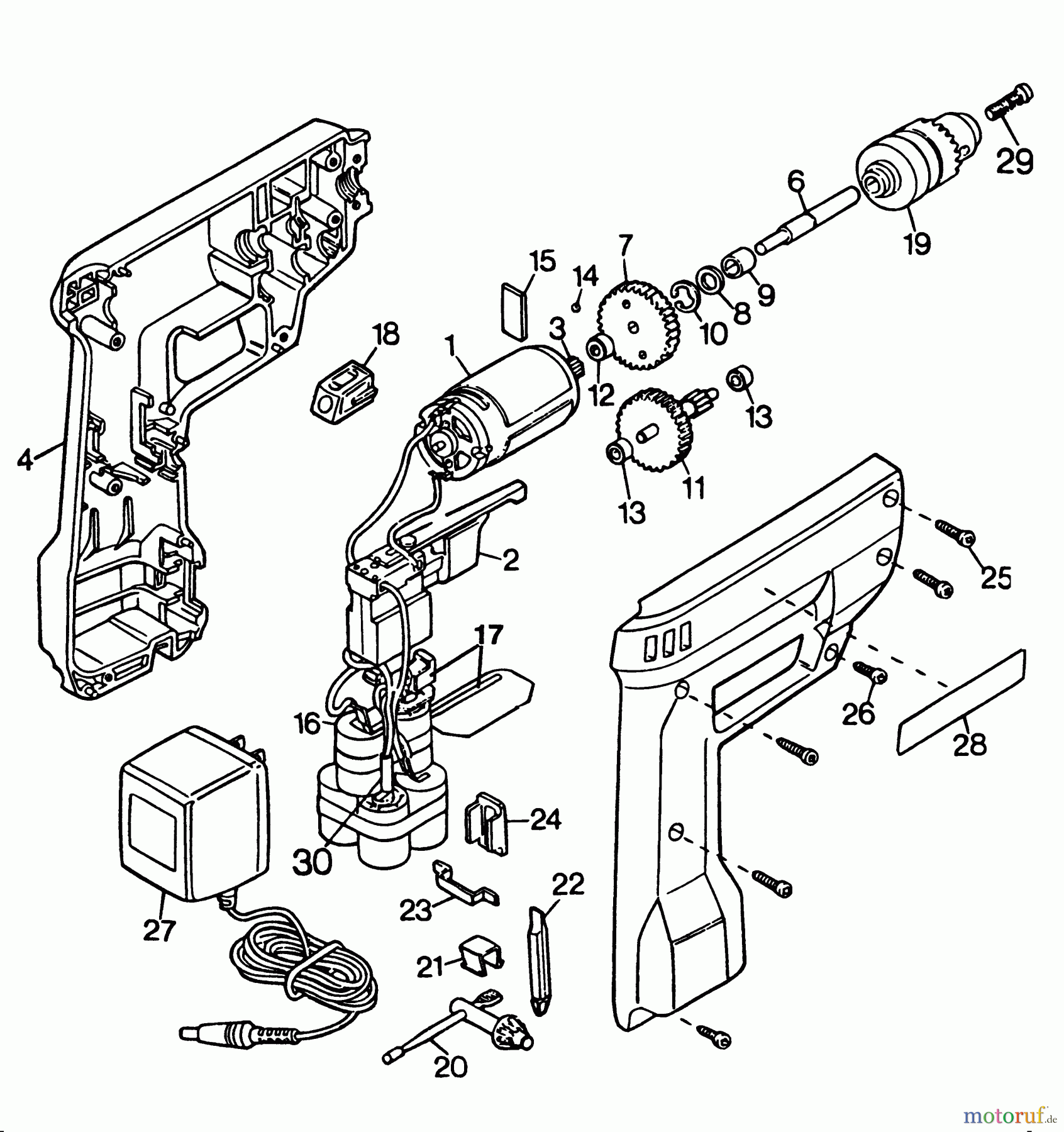BLACK+DECKER INNENAUSSTATTUNG BOHRER AKKU-BOHRMASCHINE 9016 Seite 1