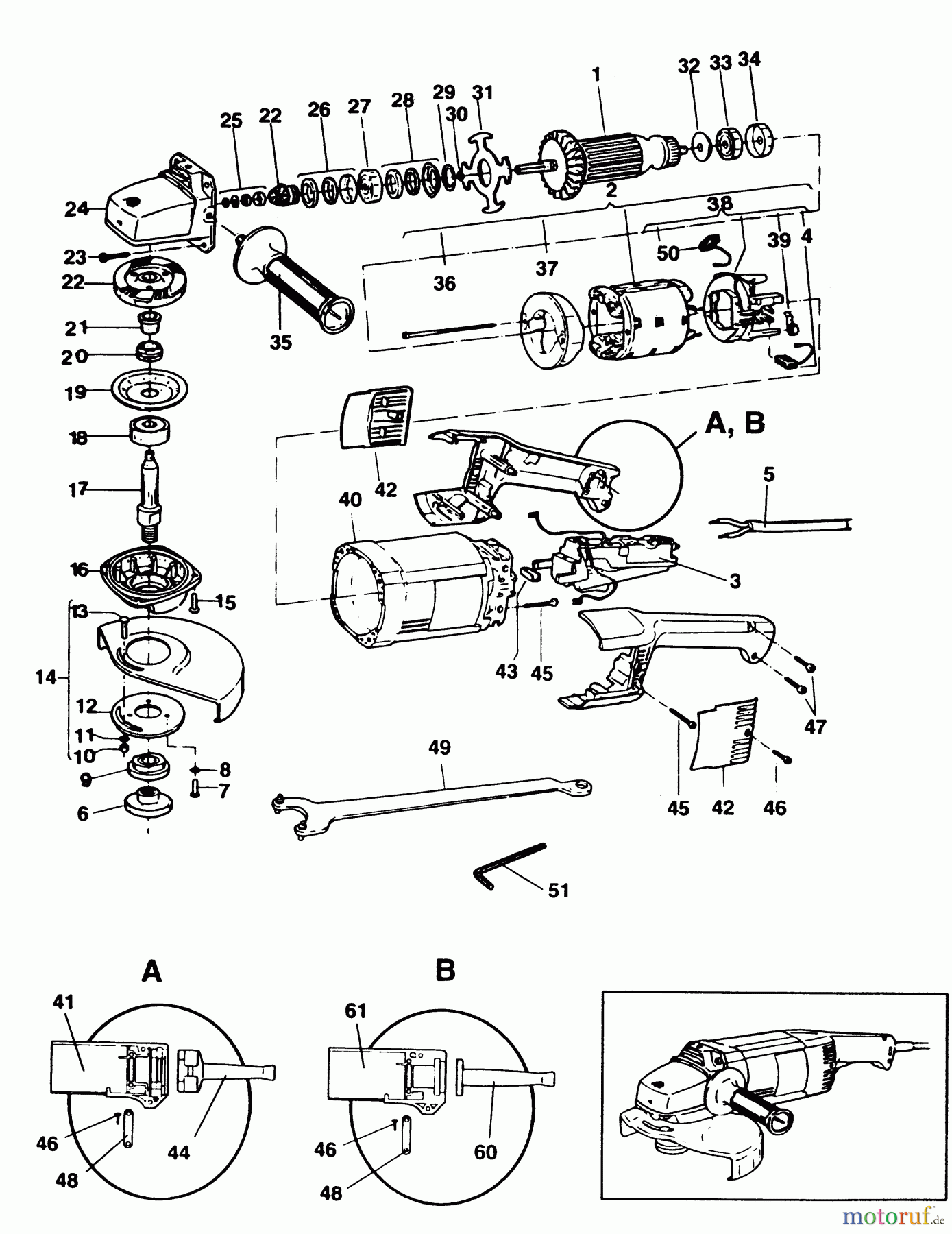 BLACK+DECKER PROFESSIONELL SCHLEIFMASCHINEN, POLIERMASCHINEN UND EINFÄDLER WINKELSCHLEIFER P5941 Seite 1