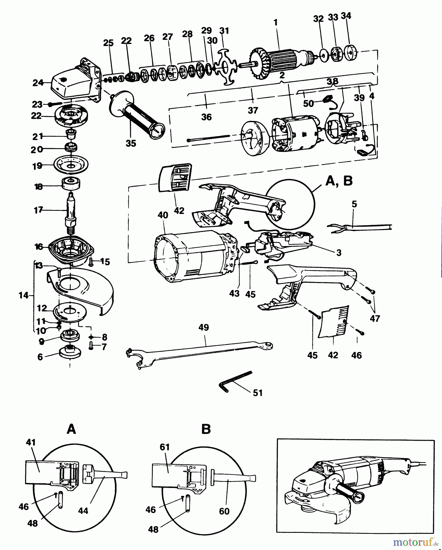 BLACK+DECKER PROFESSIONELL SCHLEIFMASCHINEN, POLIERMASCHINEN UND EINFÄDLER WINKELSCHLEIFER 5933 Seite 1