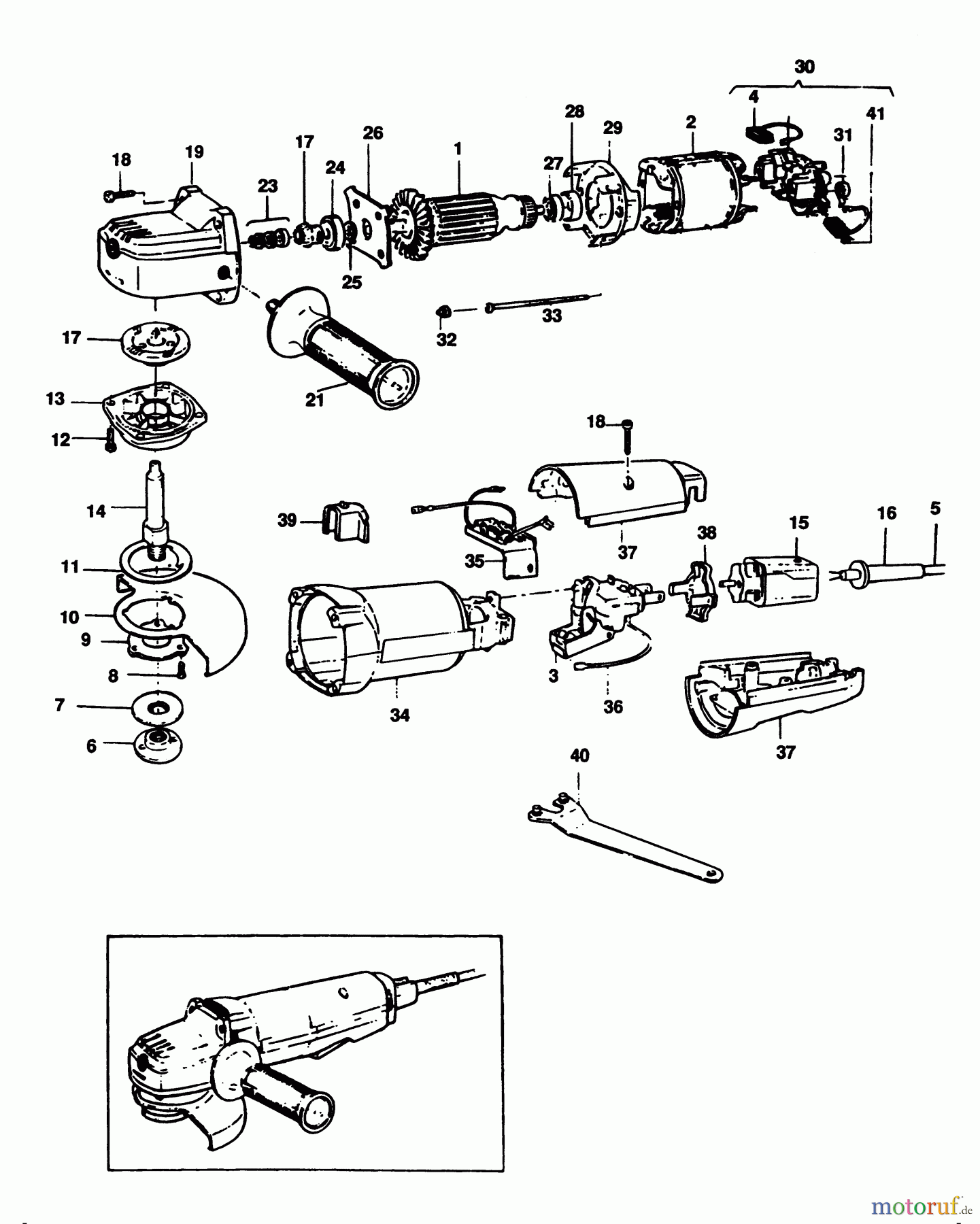 BLACK+DECKER PROFESSIONELL SCHLEIFMASCHINEN, POLIERMASCHINEN UND EINFÄDLER WINKELSCHLEIFER P5512 Seite 1