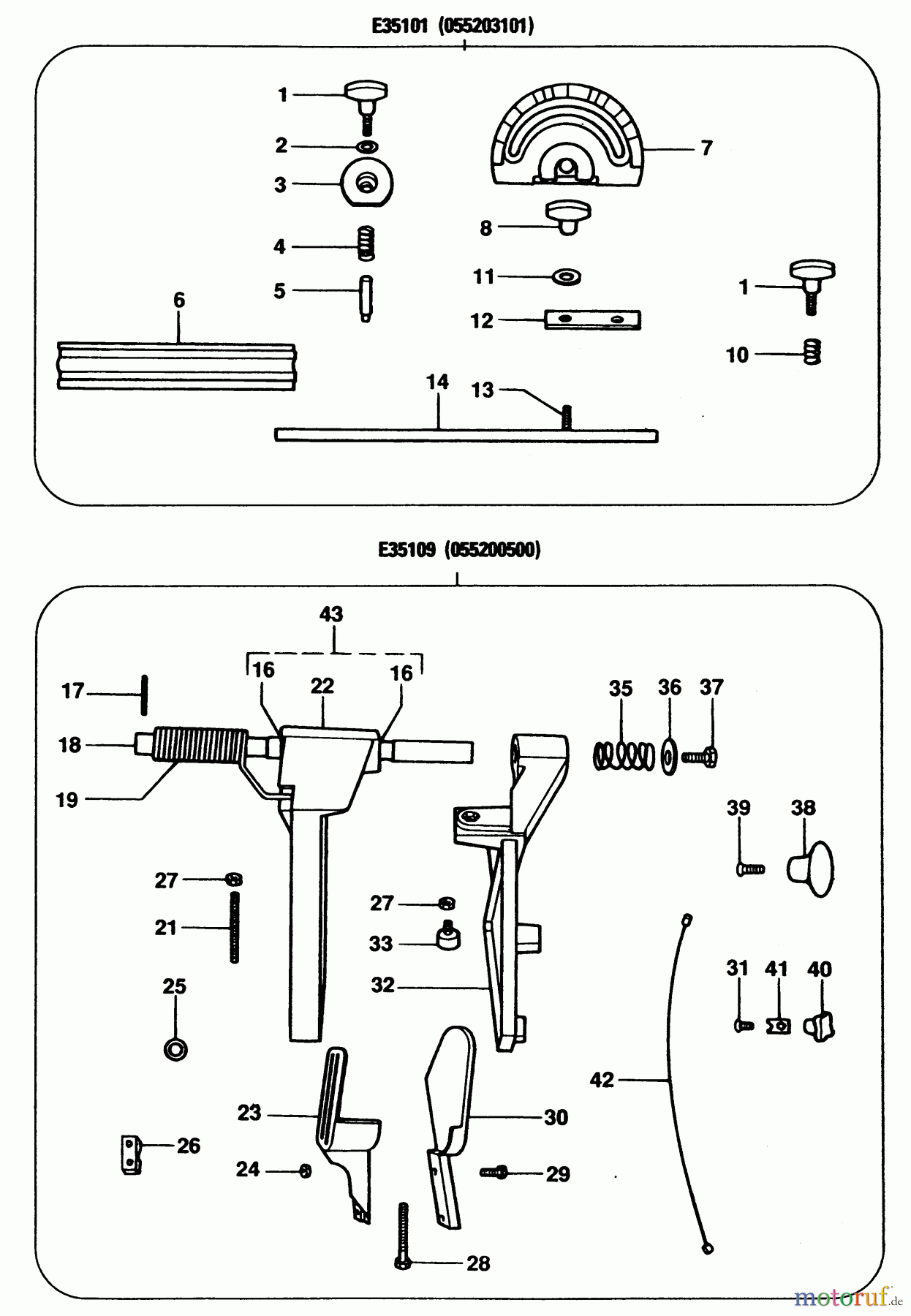  ELU ACCESSORIES ACCESSORIES, ATTACHMENTS & UNPOWERED ZUBEHOR FOR TISCHKREISSAGE E35109 Seite 1
