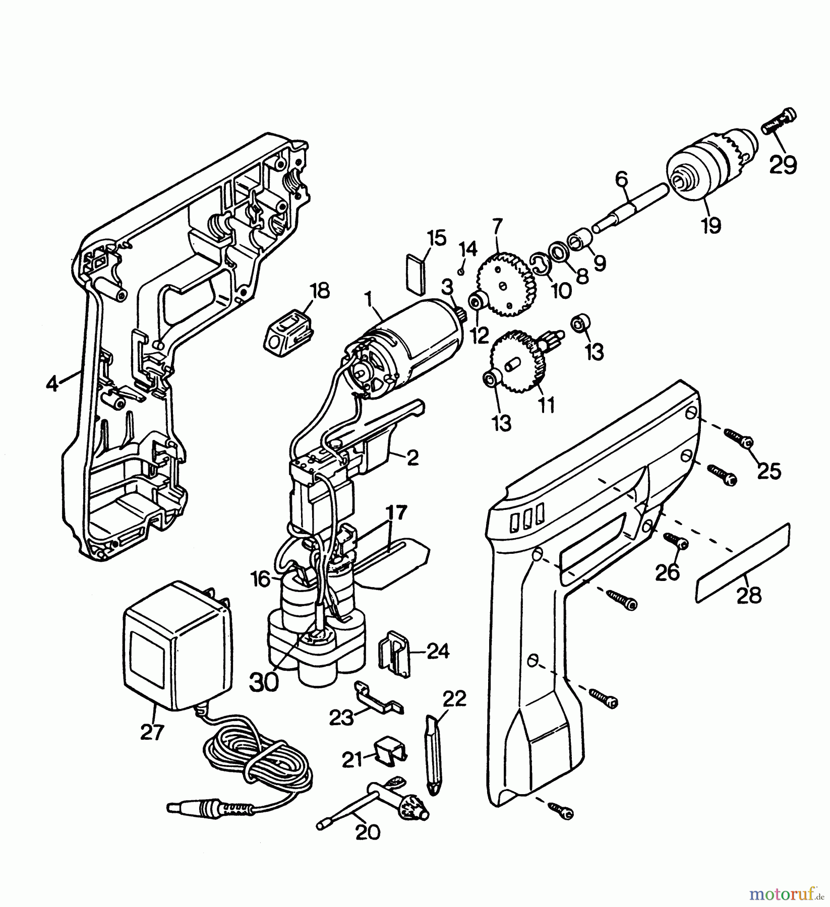 BLACK+DECKER INNENAUSSTATTUNG BOHRER AKKU-BOHRMASCHINE 9013 Seite 1