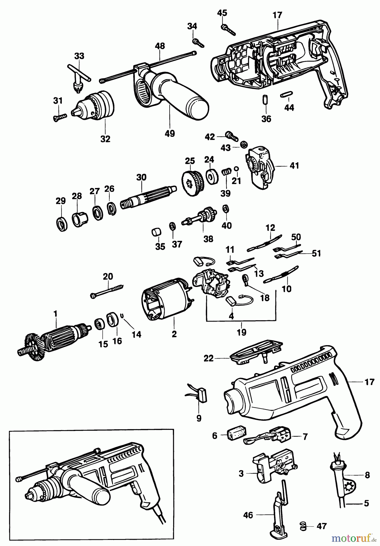  BLACK+DECKER INNENAUSSTATTUNG BOHRER BOHRER BD250 Seite 1