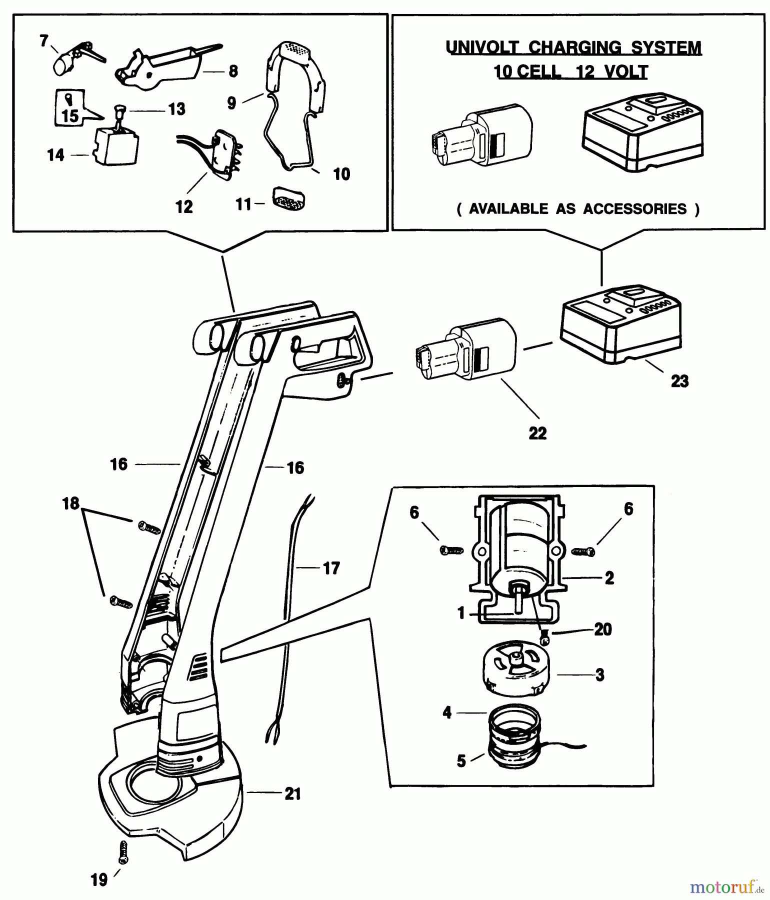  BLACK+DECKER AUSSERHALB HECKENSCHEREN, FADENTRIMMER, SCHEREN AKKU-RASENTRIMMER GLC400 Seite 1