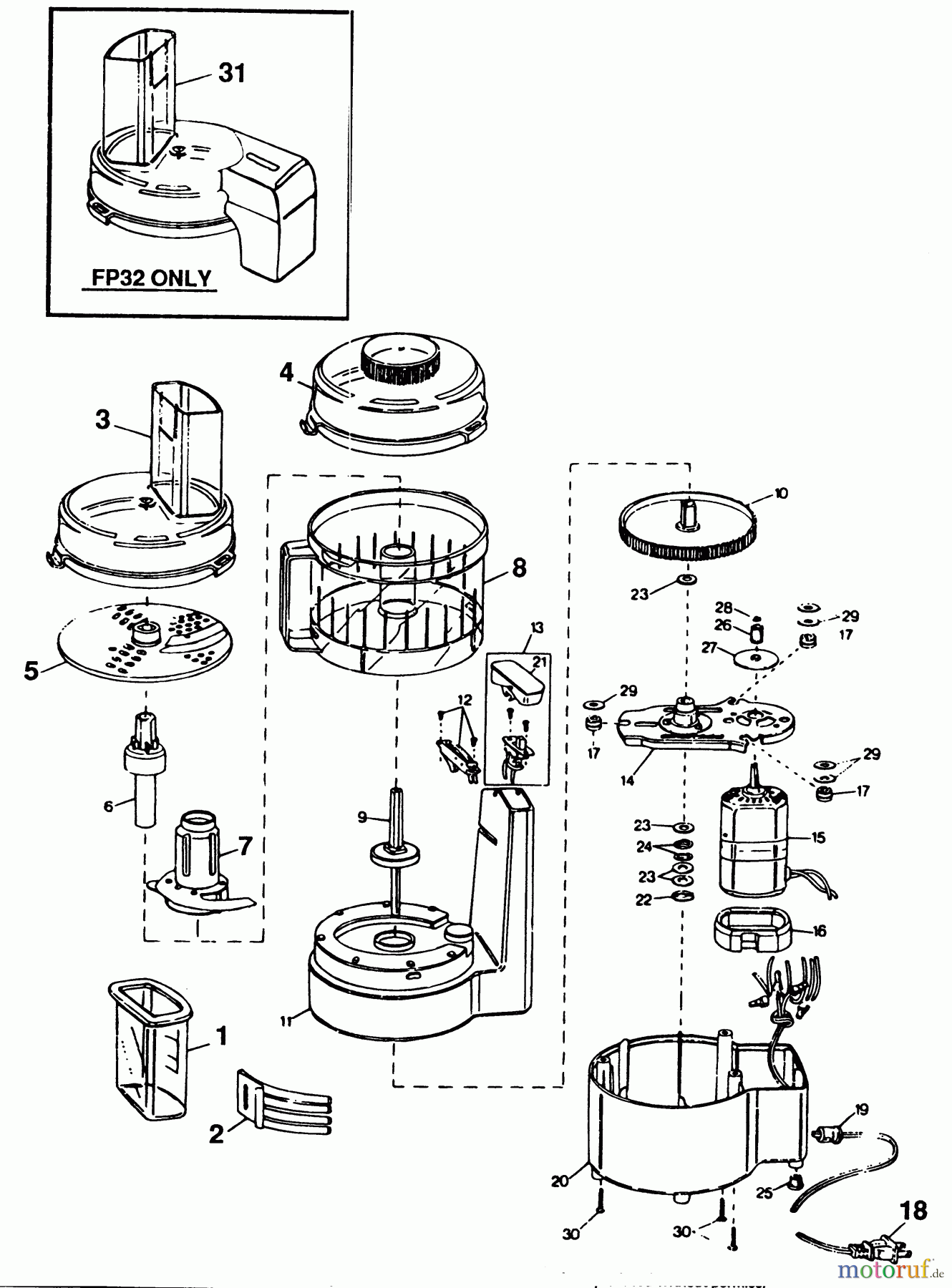 BLACK+DECKER HAUSHALT LEBENSMITTELZUBEREITUNG KÜCHENMASCHINE FP32------A Seite 1