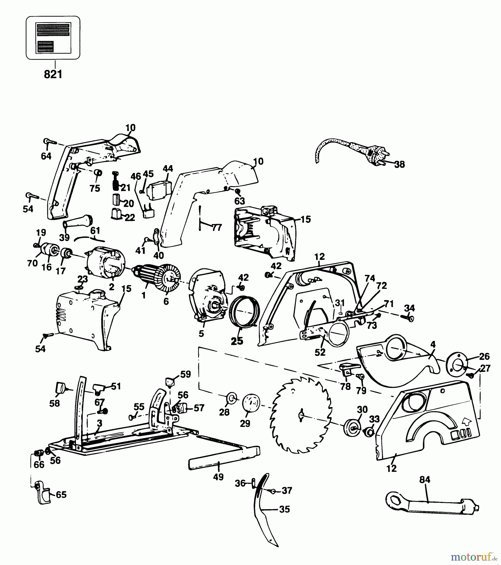  BLACK+DECKER INNENAUSSTATTUNG SÄGE KREISSÄGE PL40 Seite 1