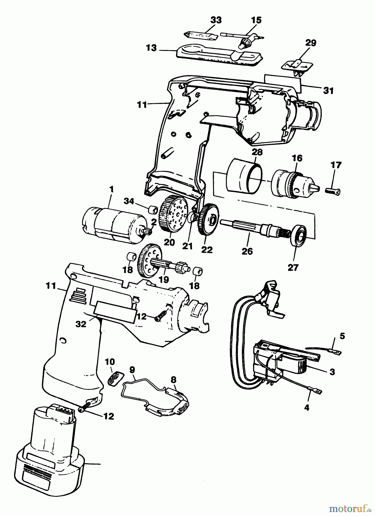 BLACK+DECKER INNENAUSSTATTUNG BOHRER AKKU-BOHRMASCHINE PL91K Seite 1