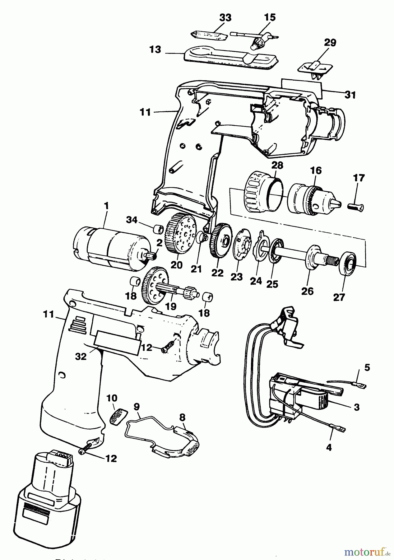 BLACK+DECKER INNENAUSSTATTUNG BOHRER AKKU-BOHRMASCHINE PL99K Seite 1