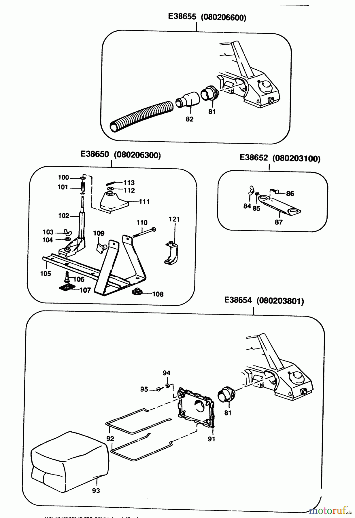 ELU ACCESSORIES ACCESSORIES, ATTACHMENTS & UNPOWERED STAUBBEUTEL ZSB 080203801 Seite 1