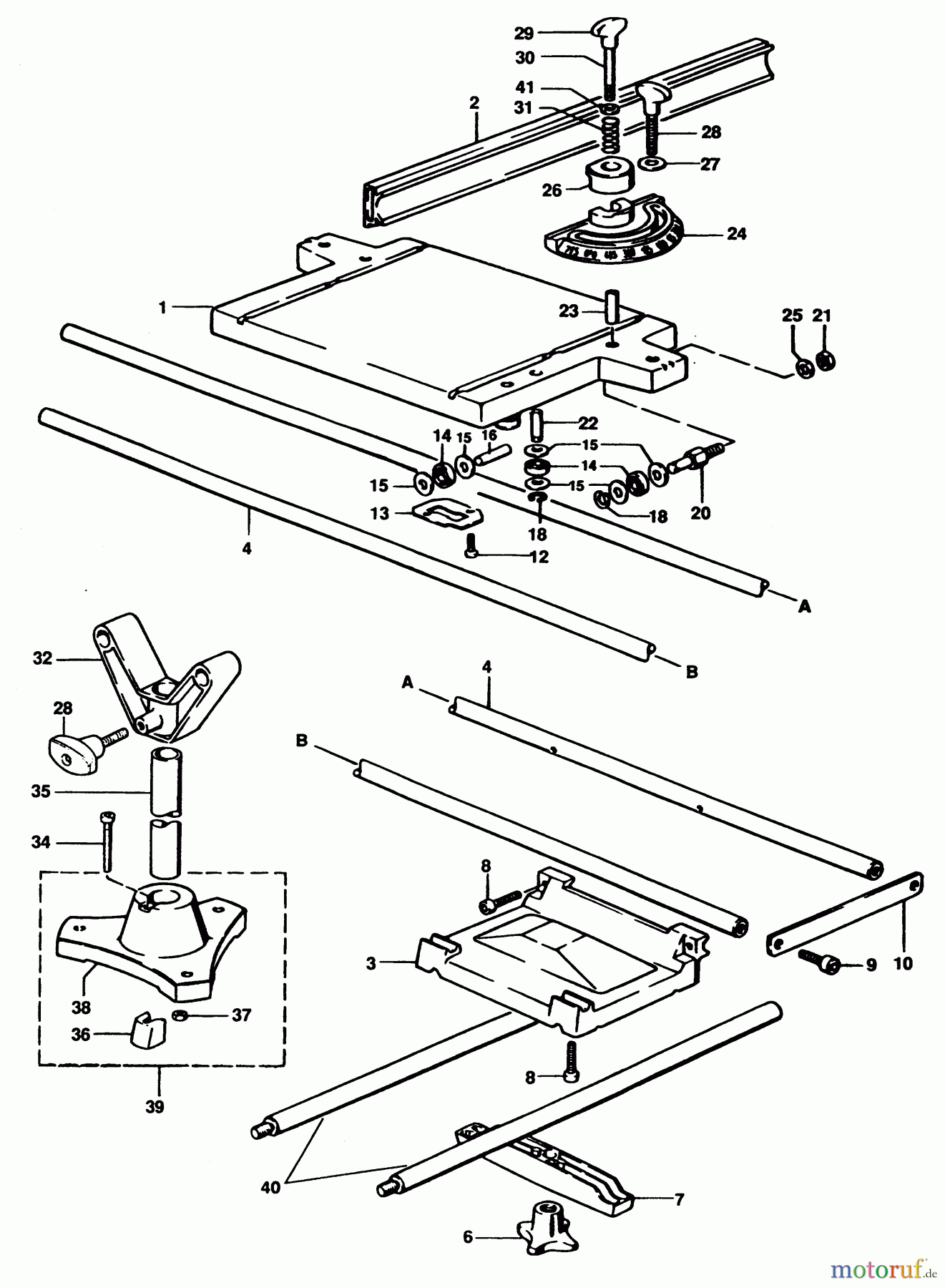 ELU ACCESSORIES ACCESSORIES, ATTACHMENTS & UNPOWERED TISCH E34919 Seite 1