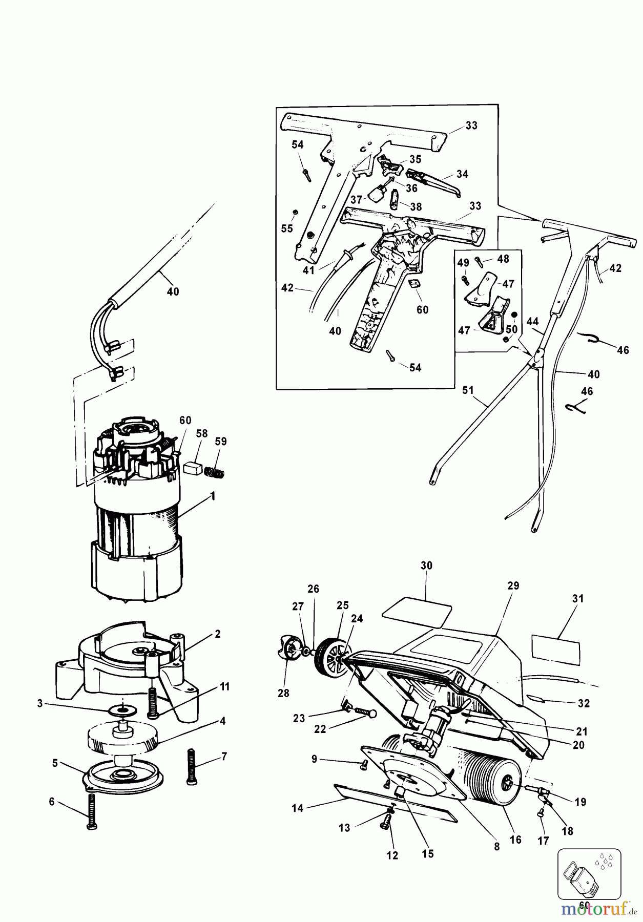 BLACK+DECKER AUSSERHALB RASENMÄHER, SCHNEEFRÄSEN KREISELRASENMÄHER GR102 Seite 1