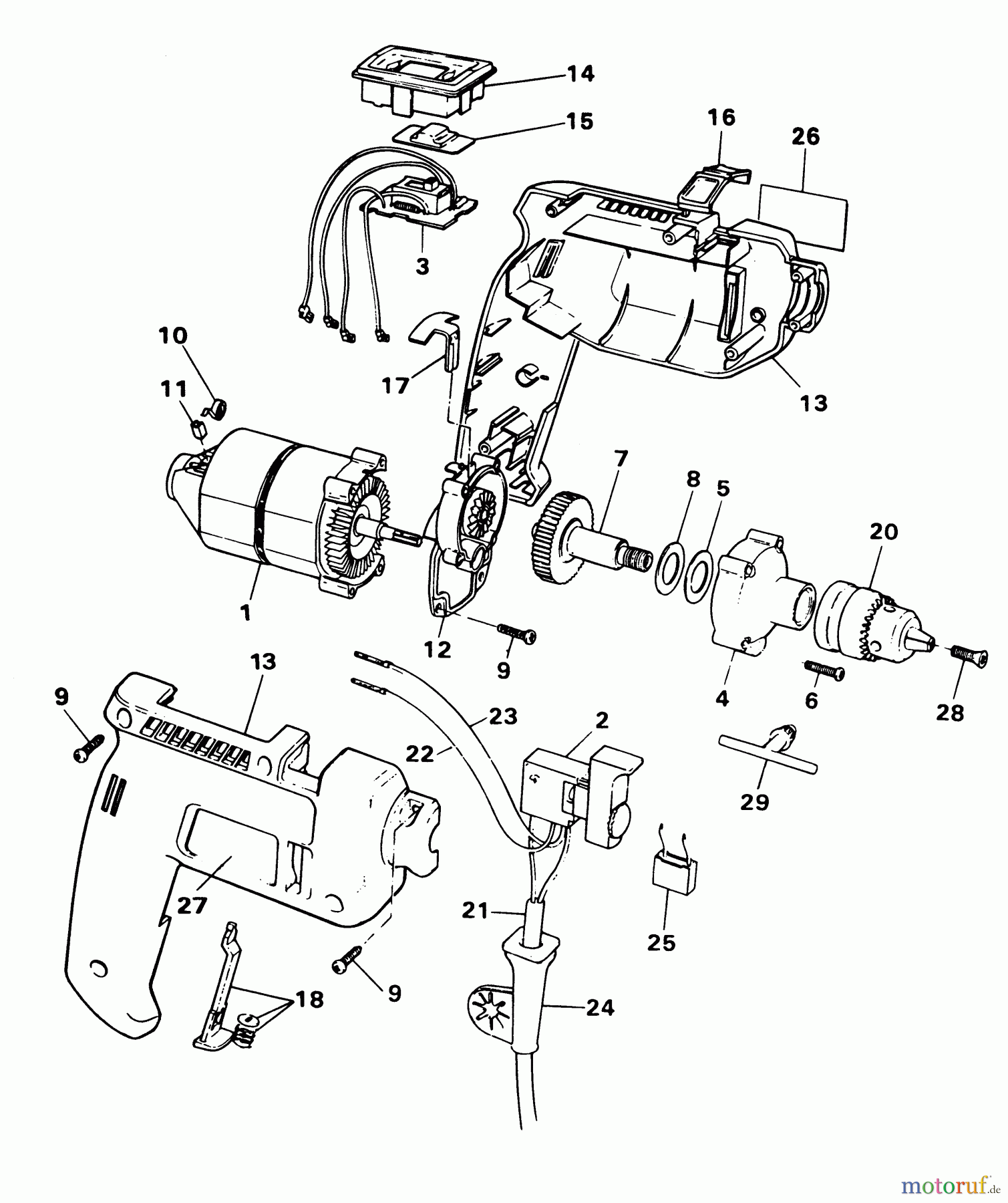 BLACK+DECKER INNENAUSSTATTUNG BOHRER BOHRER BD4000 Seite 1