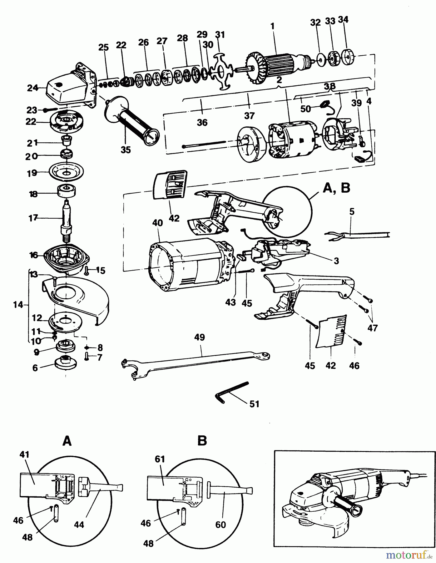 BLACK+DECKER PROFESSIONELL SCHLEIFMASCHINEN, POLIERMASCHINEN UND EINFÄDLER WINKELSCHLEIFER 5932 Seite 1