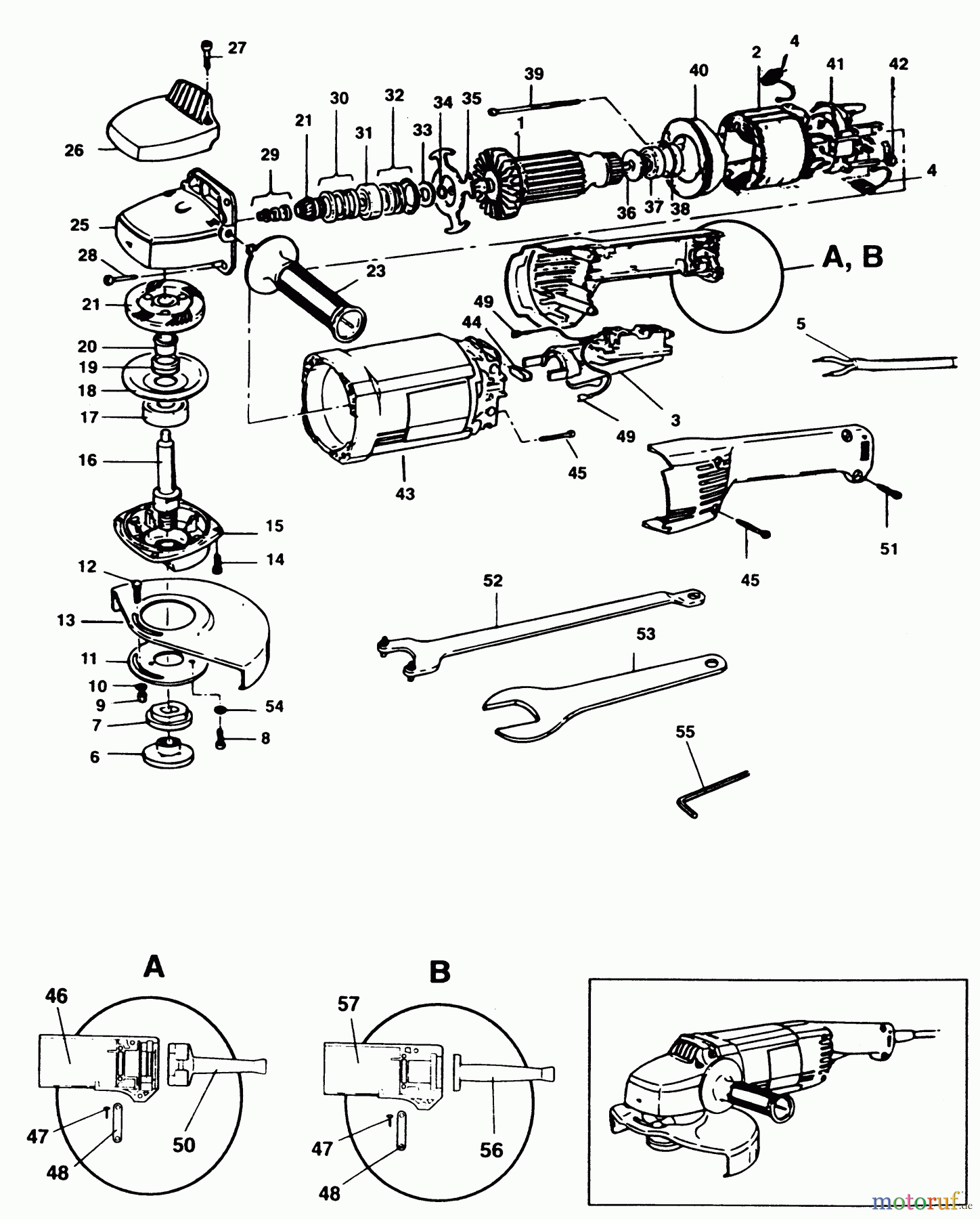 BLACK+DECKER PROFESSIONELL SCHLEIFMASCHINEN, POLIERMASCHINEN UND EINFÄDLER WINKELSCHLEIFER P5923 Seite 1