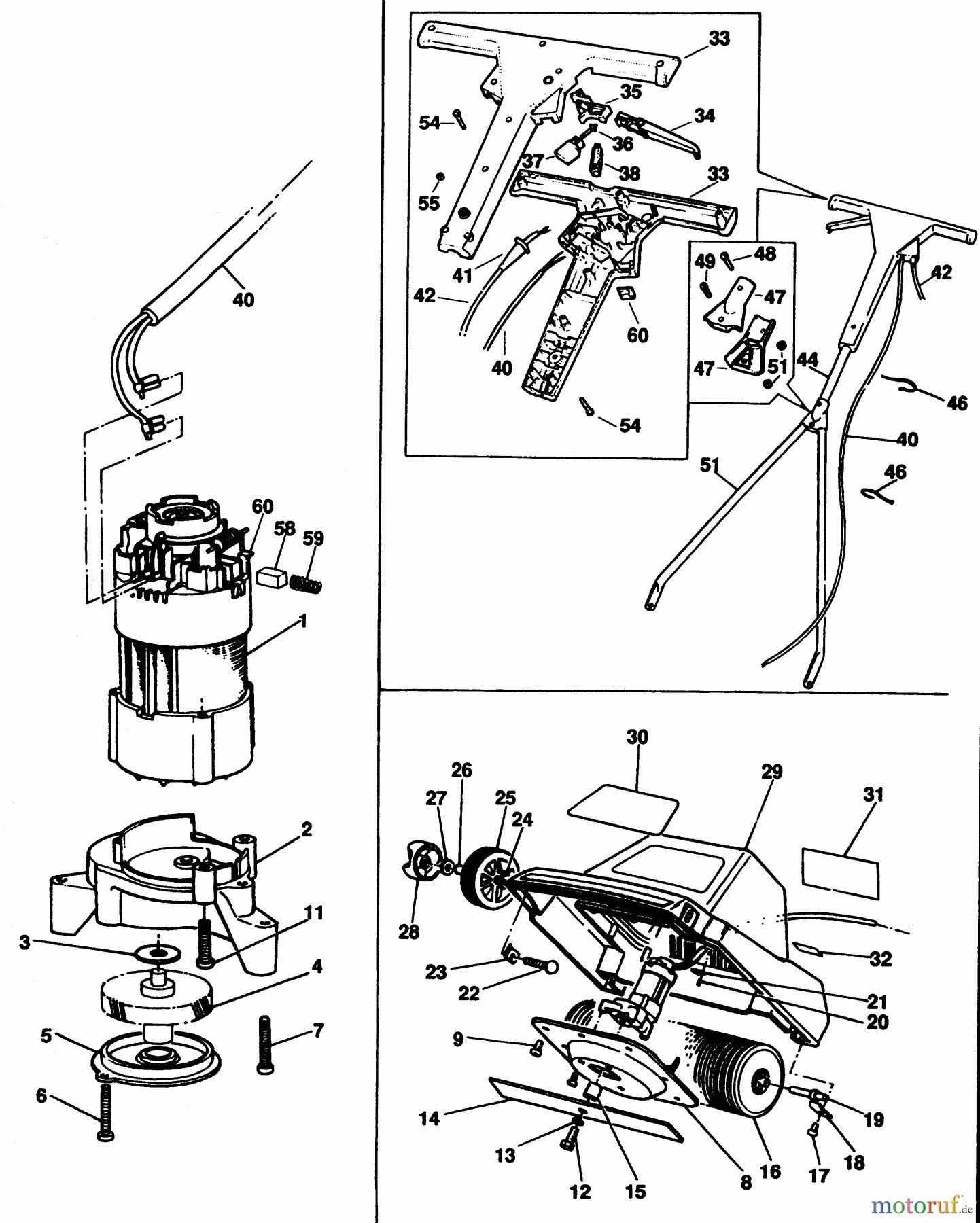  BLACK+DECKER AUSSERHALB RASENMÄHER, SCHNEEFRÄSEN KREISELRASENMÄHER GR105 Seite 1