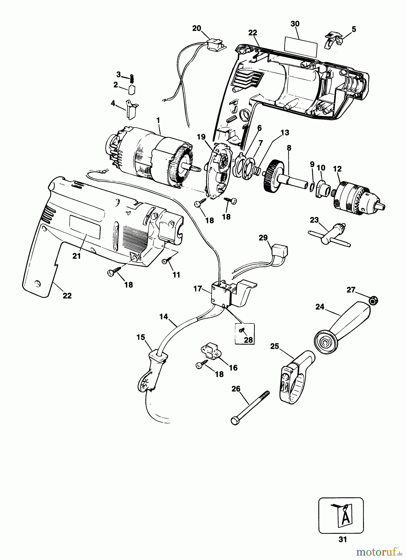 BLACK+DECKER INNENAUSSTATTUNG BOHRER BOHRER D162 Seite 1
