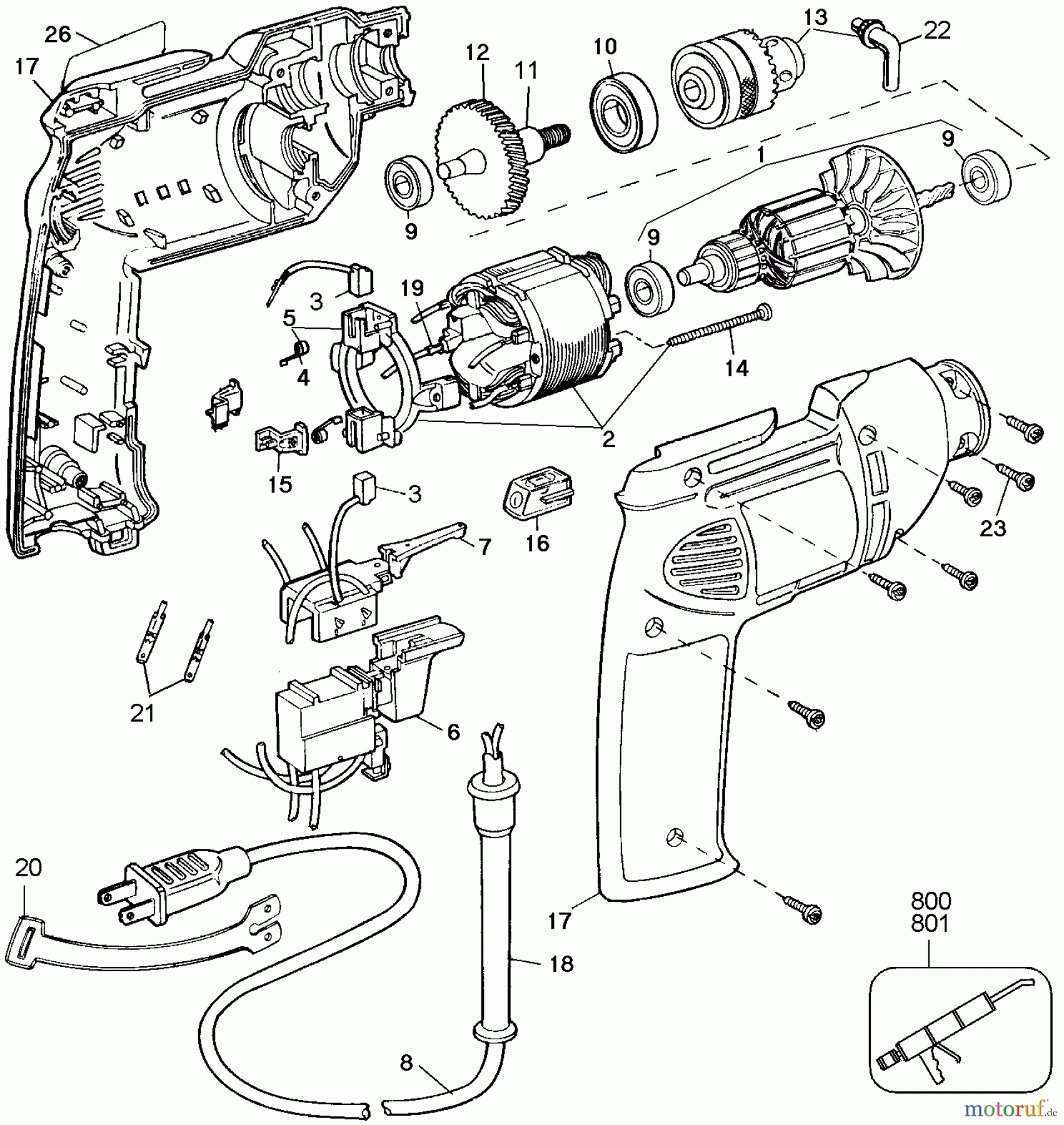 DEWALT Divers 3/8IN VSR DRILL DW101 Seite 1