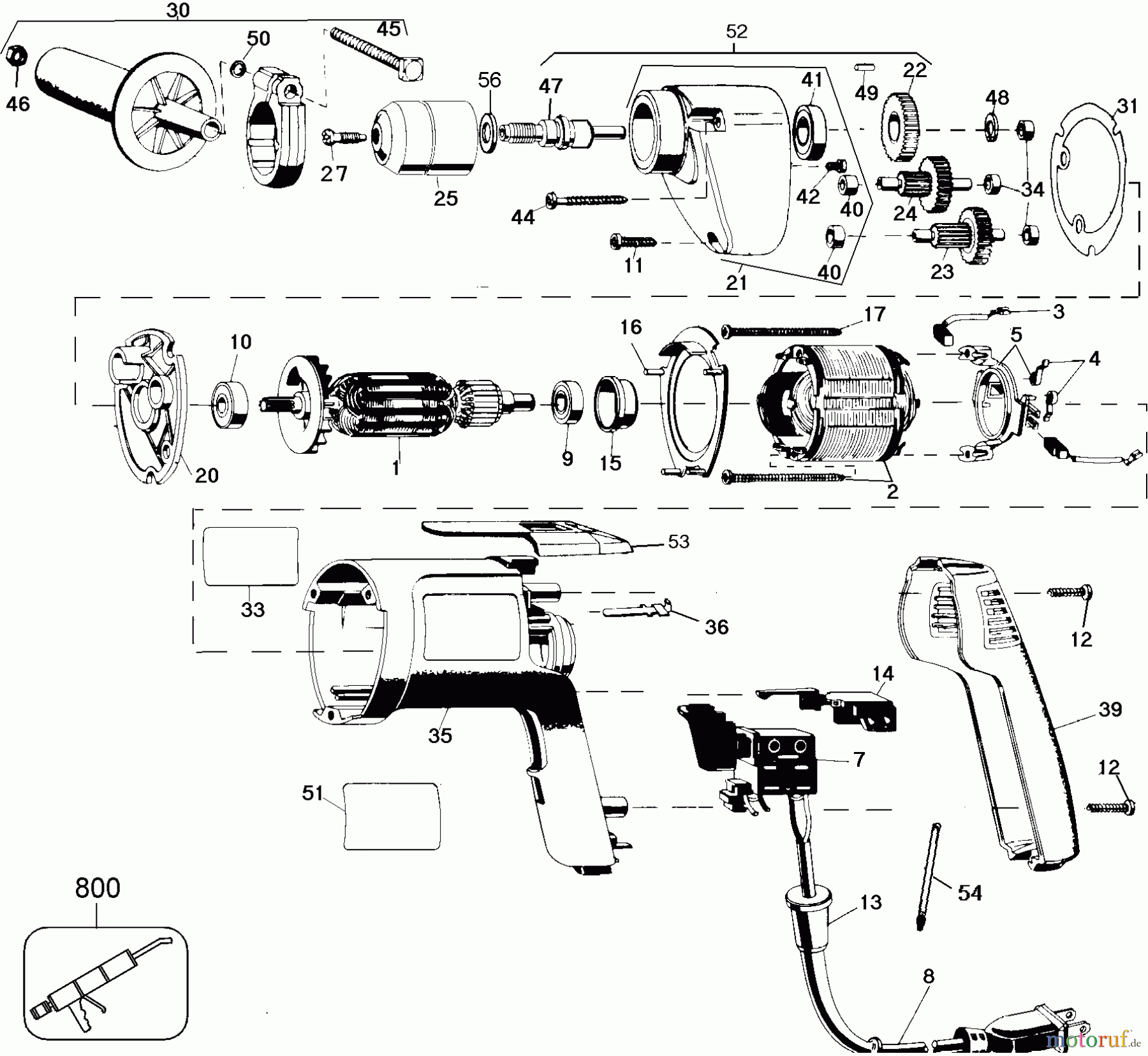 DEWALT Divers 1/2 VSR KEYLESS DRILL D116-04 Seite 1