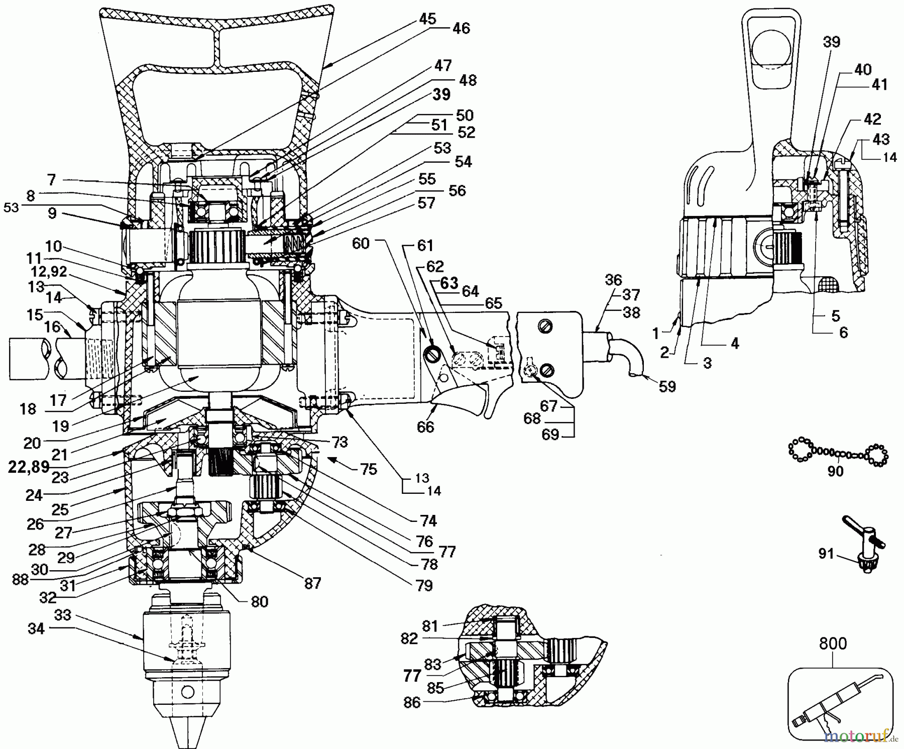 DEWALT Bohrmaschinen Kernbohrgeräte 3/4IN DRILL PWR UNIT 375 DW138 Seite 1