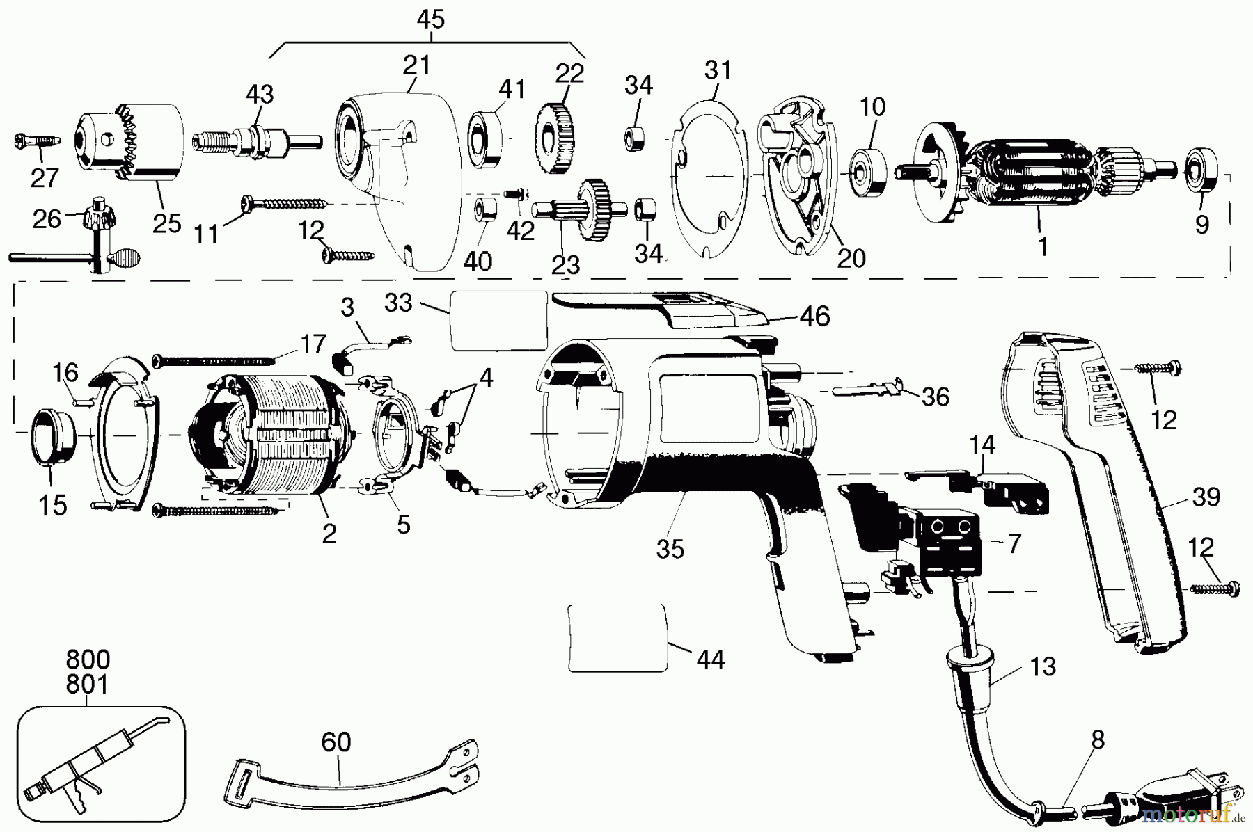 DEWALT Divers 1/4 DRILL DW166 Seite 1
