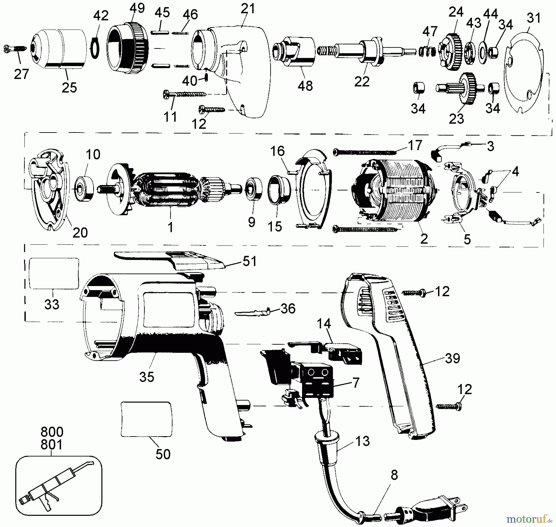 DEWALT Divers SCREWDRIVER/DRILL DW170 Seite 1