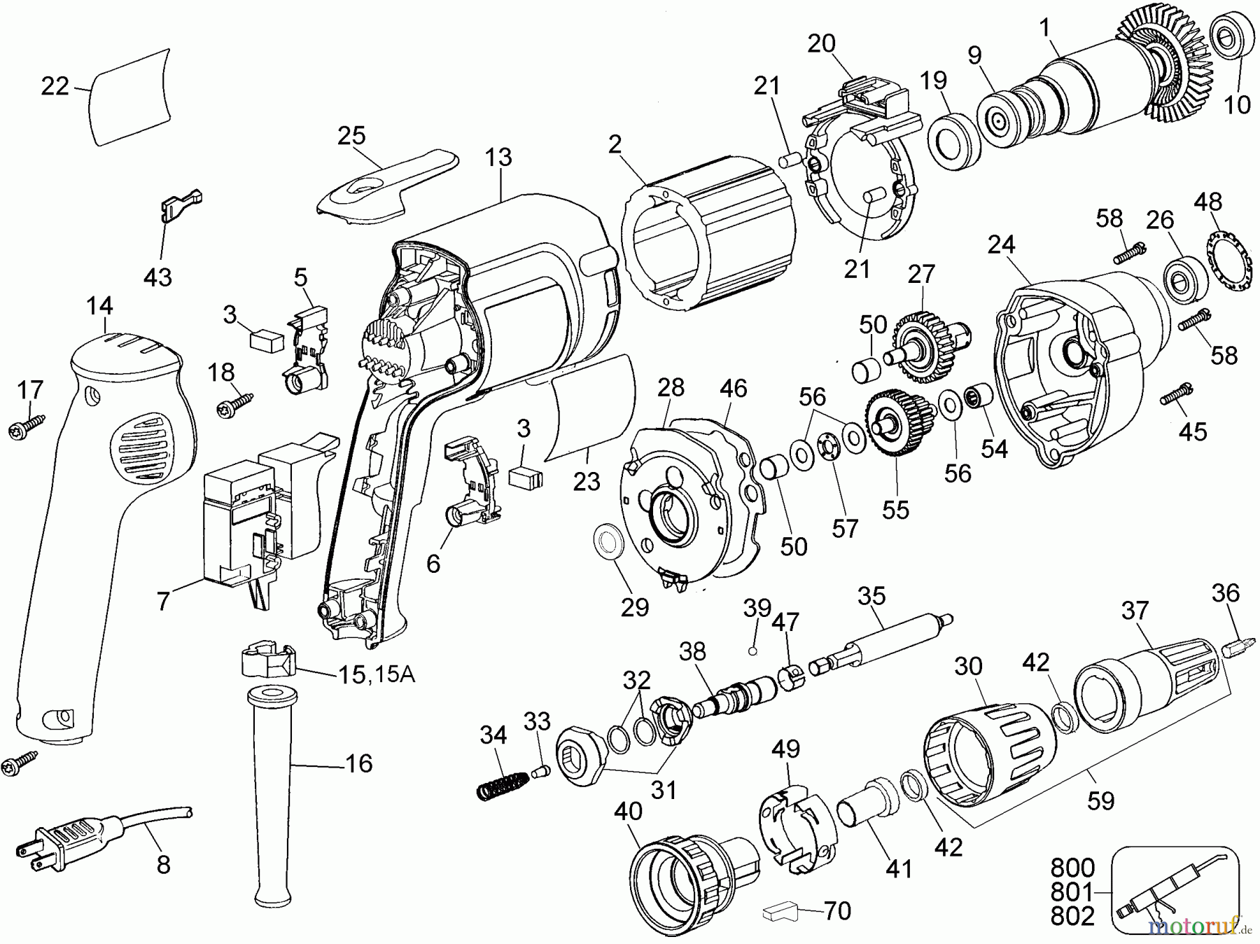 OEM Black und Decker Divers 0-2500 GRABBER SCRUGUN G4025 Seite 1