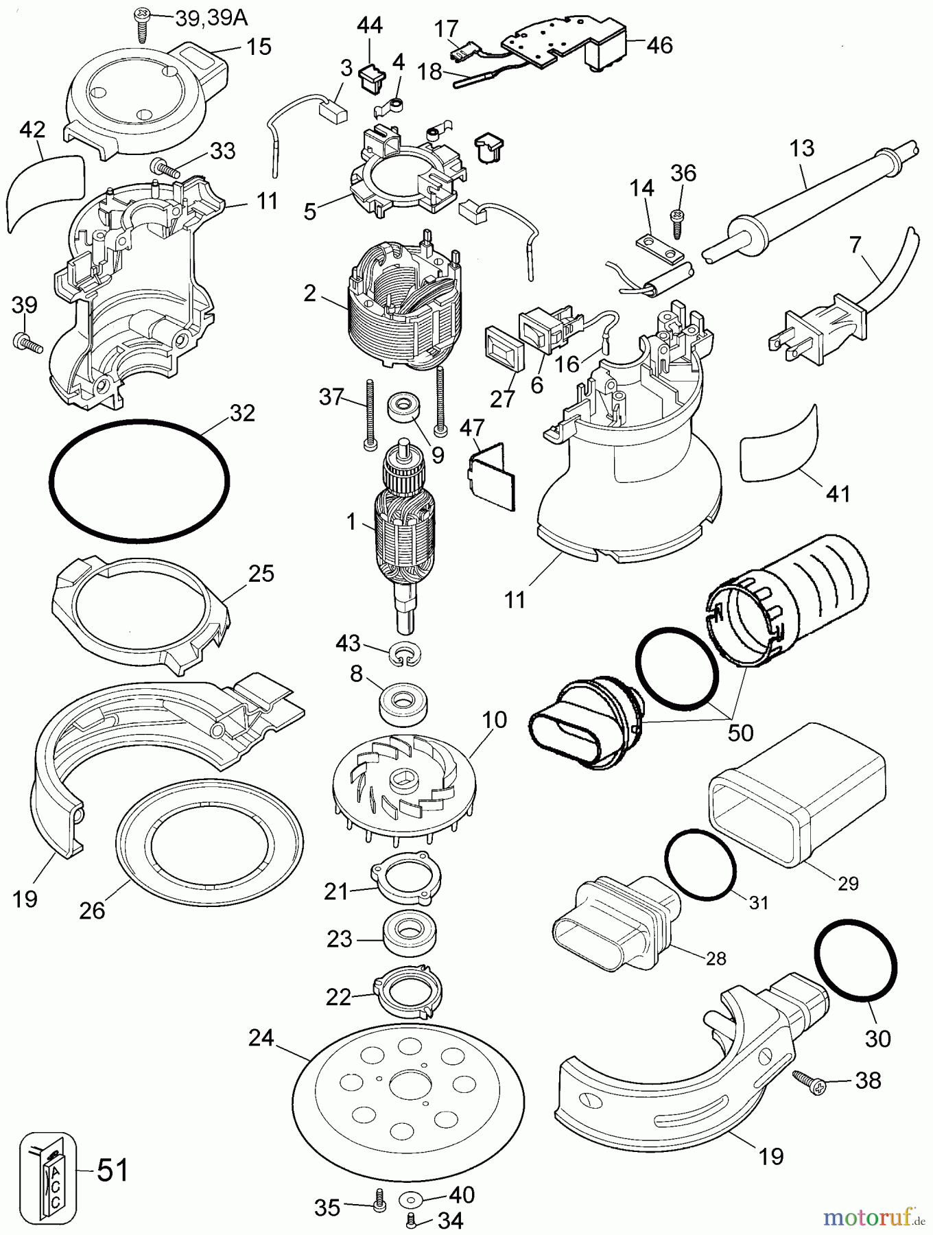 DEWALT HOLZARBEITEN EXZENTERSCHLEIFER PALM GRIP RANDOM ORB.SNDR DW421-AU Seite 1