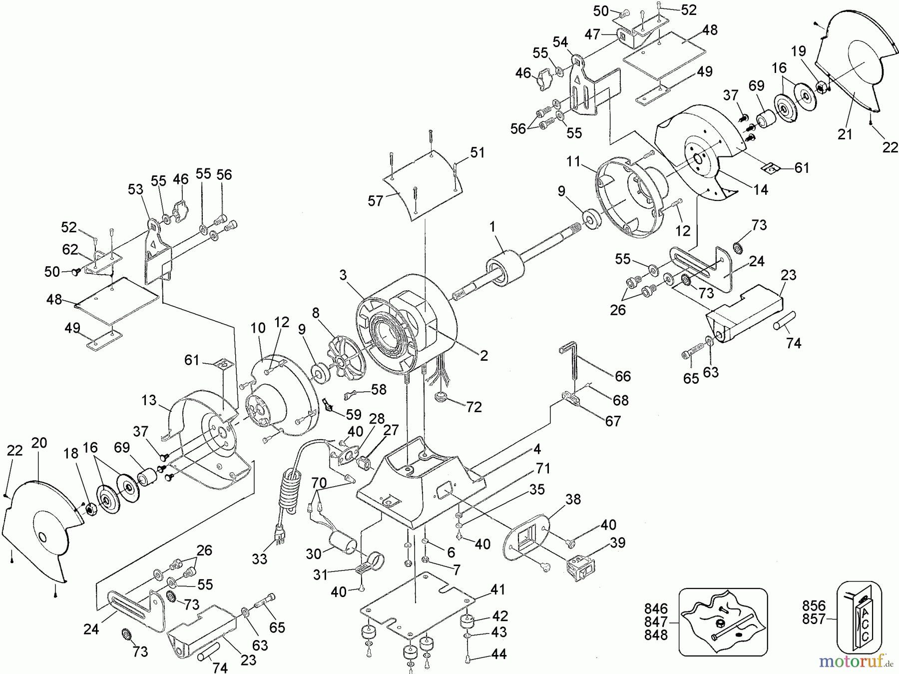 DEWALT ZUBEHÖR ACCESSORIES, ATTACHMENTS & UNPOWERED 8IN BENCH GRINDER DW758 Seite 1