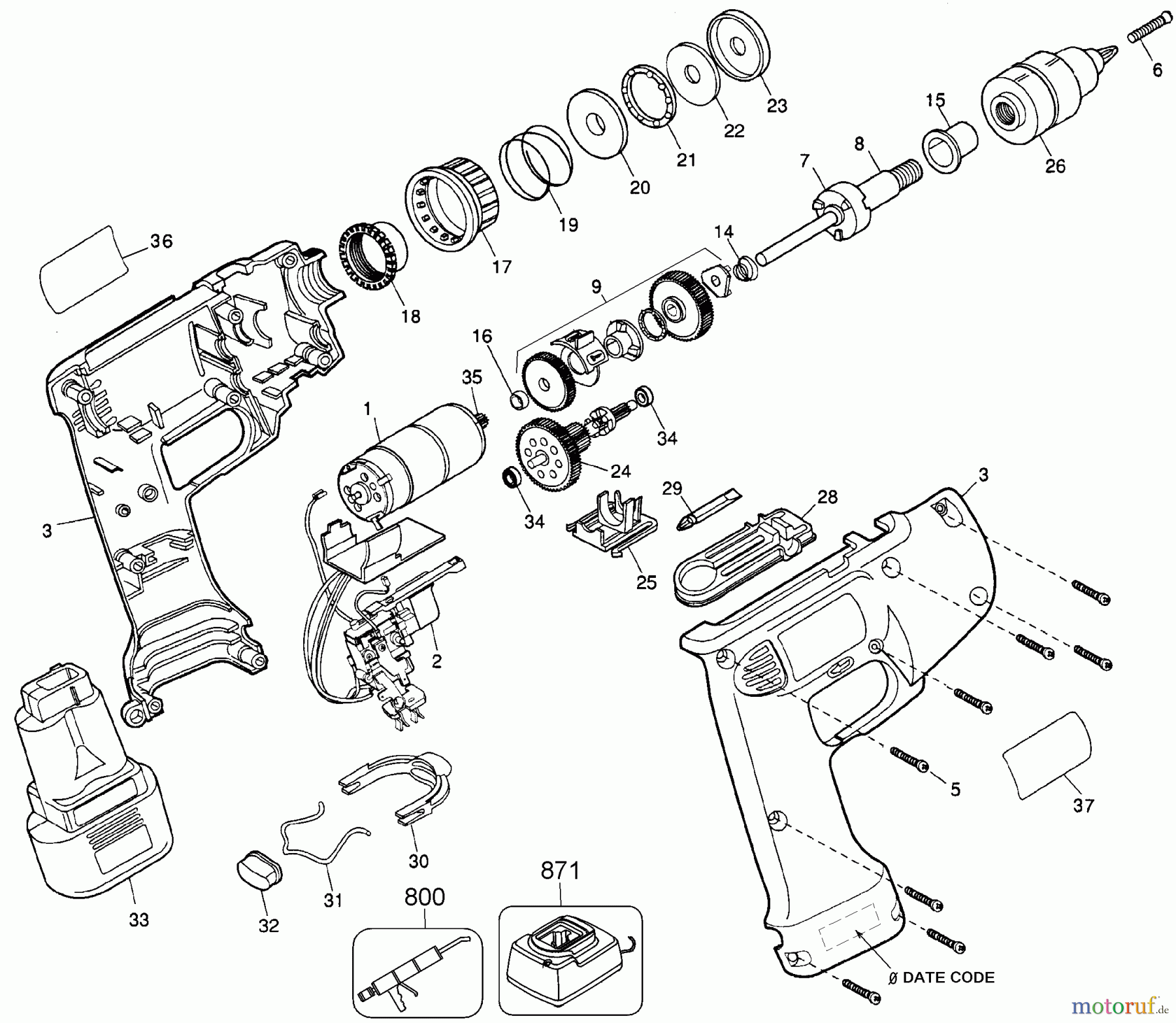 DEWALT Divers 12.0V V.CL.SCRD DW945K Seite 1