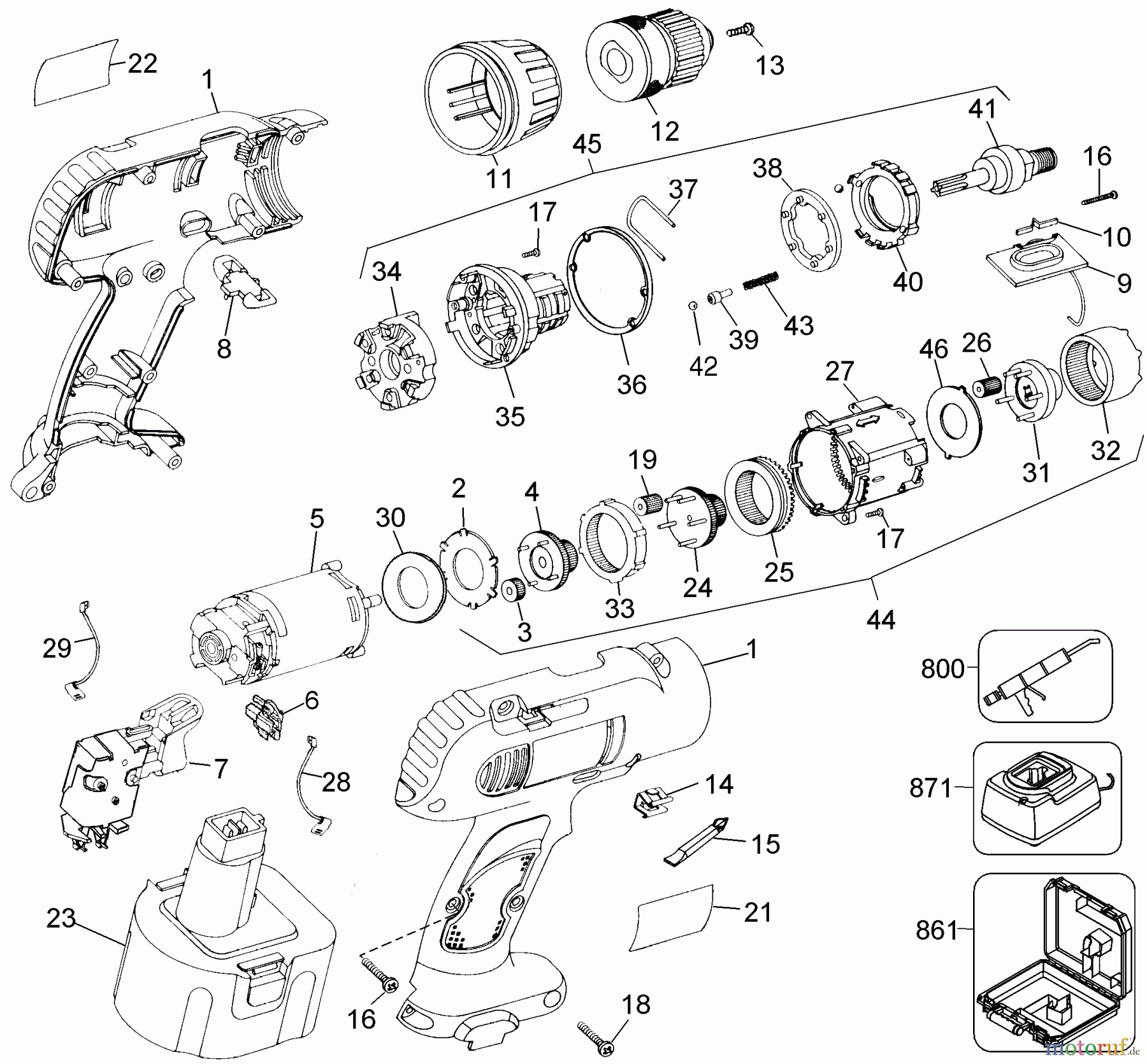 DEWALT Divers L DRIVER KIT DW958K-2 Seite 1