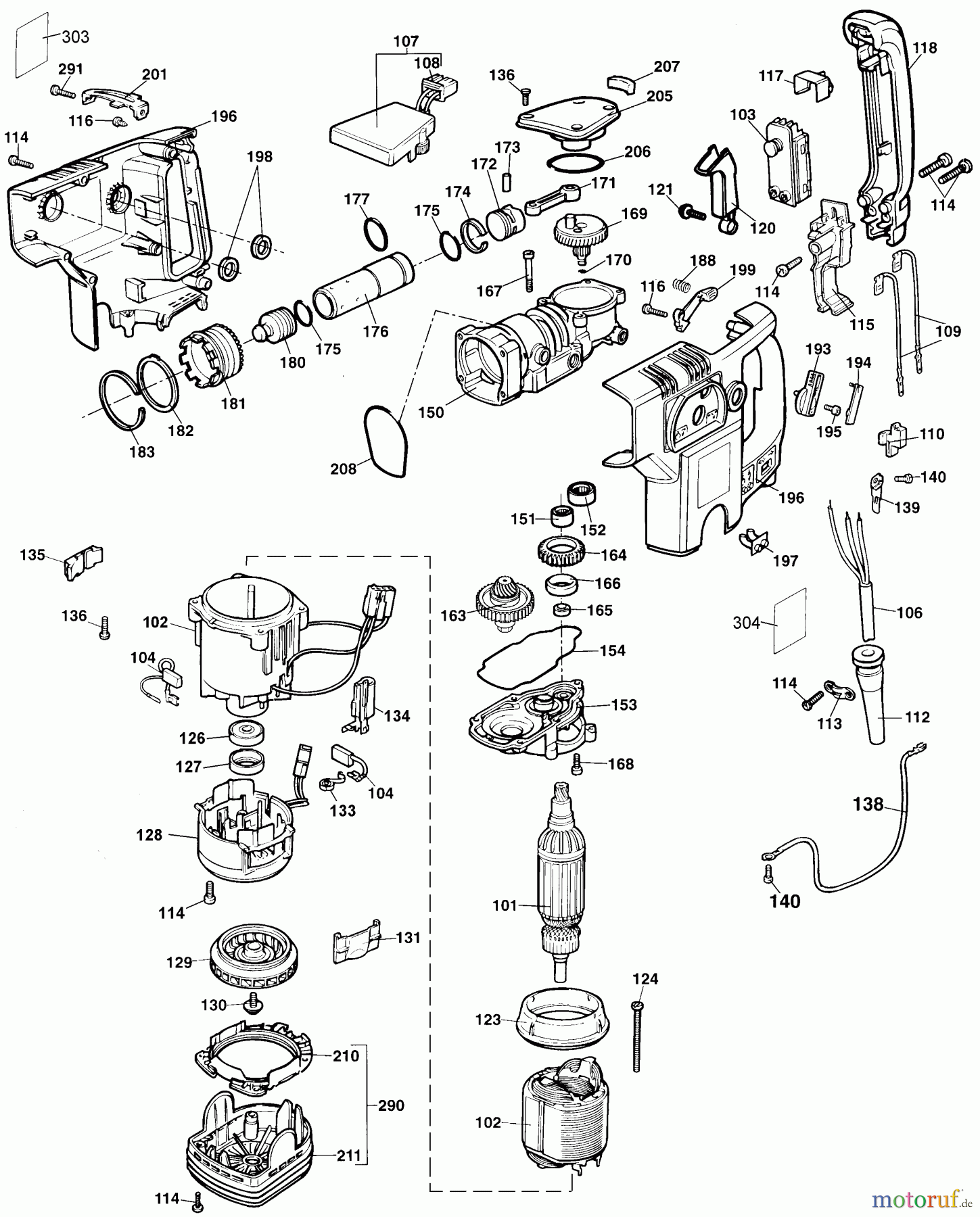  DEWALT Bohrhämmer Bohrhämmer SDS-MAX DREHHAMMER DW541K220 Seite 2