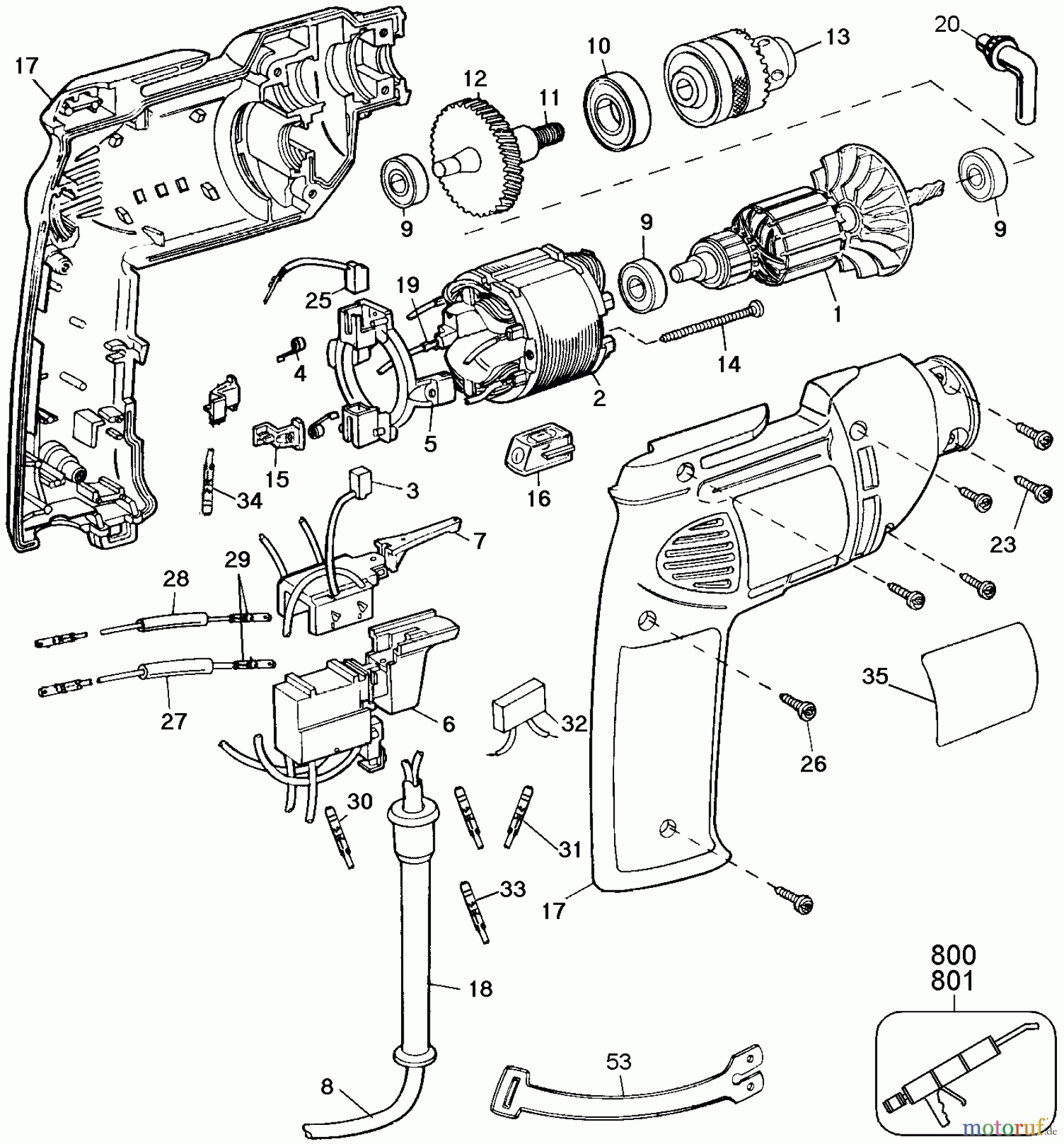 BLACK+DECKER PROFESSIONELL BOHRER, MAGNETBOHRMASCHINE, GEWINDESCHNEIDER VSR PROF. DRILL 1166-44 Seite 1
