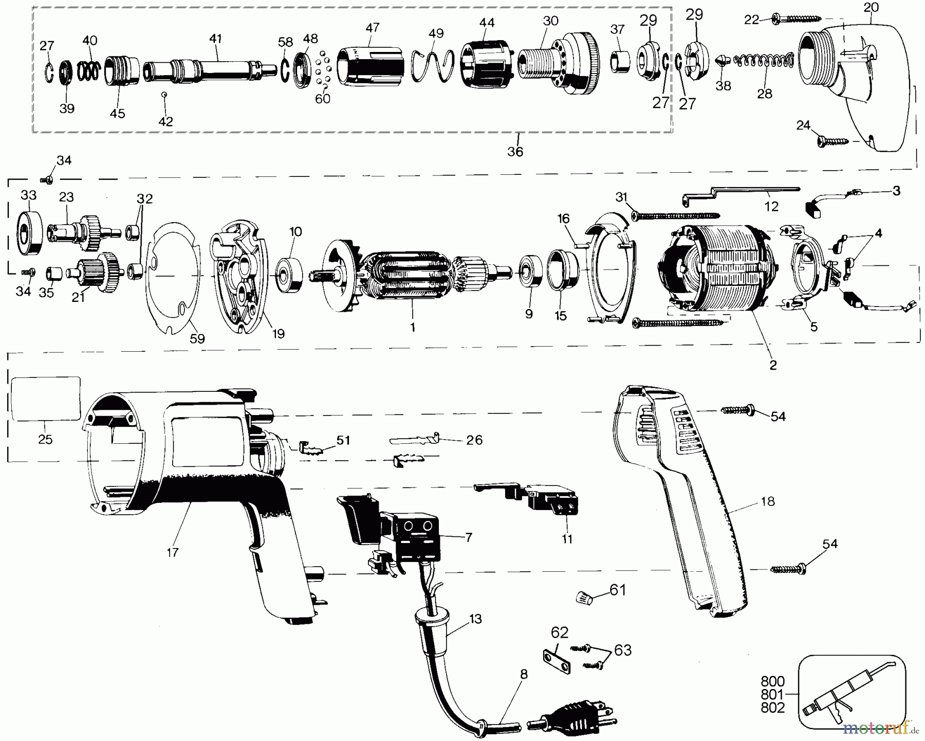  BLACK+DECKER INNENAUSSTATTUNG SCHRAUBENDREHER, KNARREN UND SCHRAUBENSCHLÜSSEL VERSA SCRUGUN 3 WIRE 2054G Seite 1