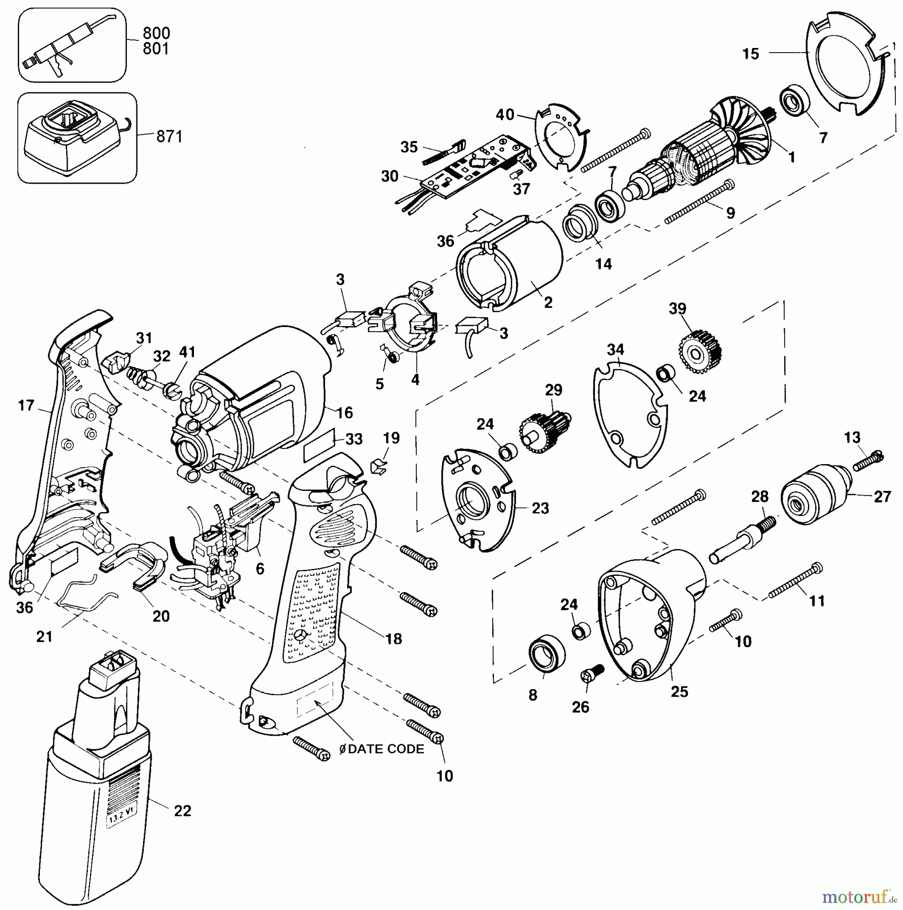  BLACK+DECKER INNENAUSSTATTUNG SCHRAUBENDREHER, KNARREN UND SCHRAUBENSCHLÜSSEL 13.2V DRILL-KL B2652 Seite 1