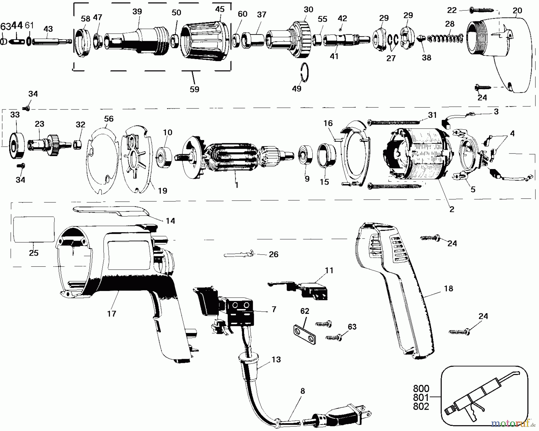  BLACK+DECKER INNENAUSSTATTUNG SCHRAUBENDREHER, KNARREN UND SCHRAUBENSCHLÜSSEL SCREWDRV.W/WHIP 2660W Seite 1