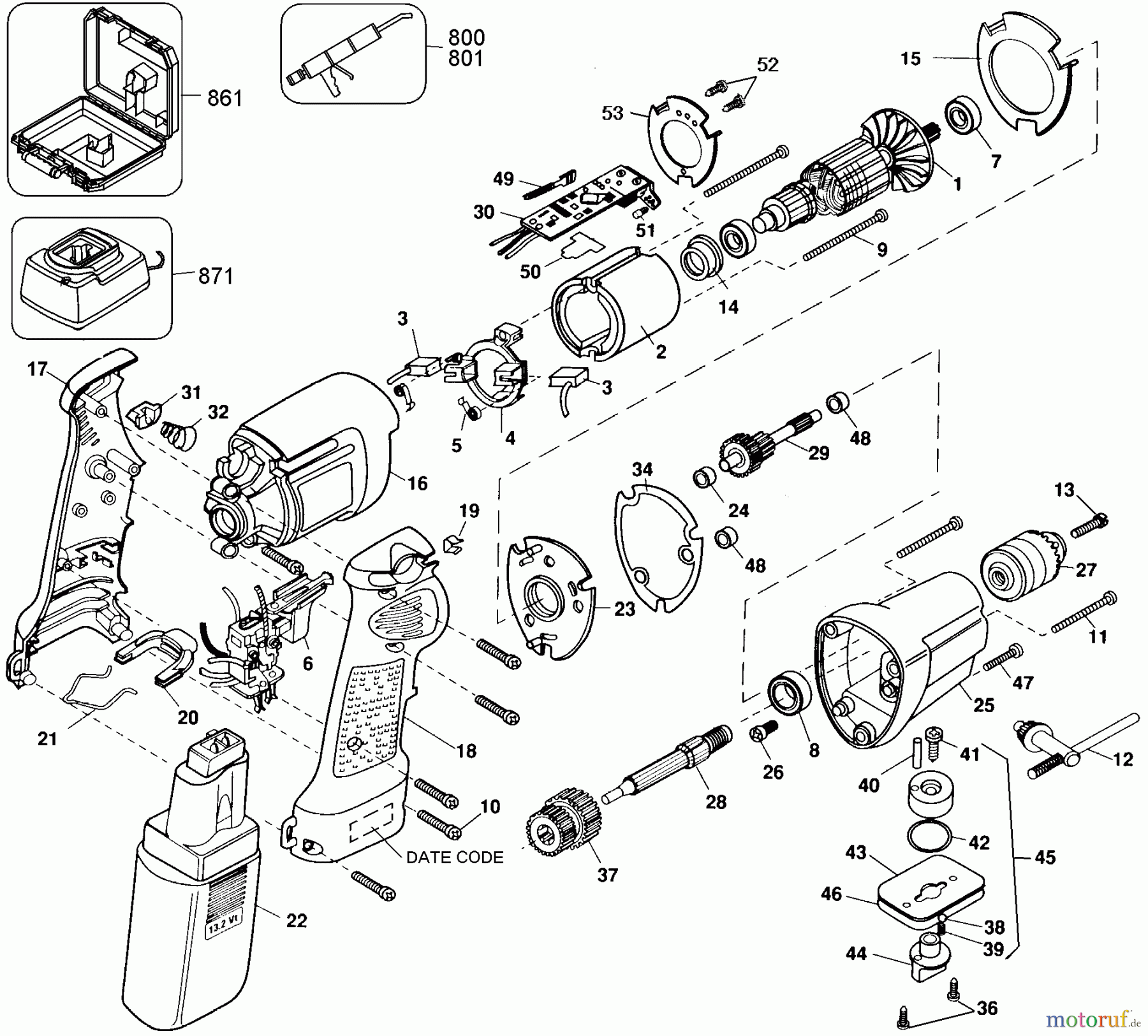 BLACK+DECKER INNENAUSSTATTUNG SCHRAUBENDREHER, KNARREN UND SCHRAUBENSCHLÜSSEL HOLGUN,CDLS.KIT 2661K-40 Seite 1