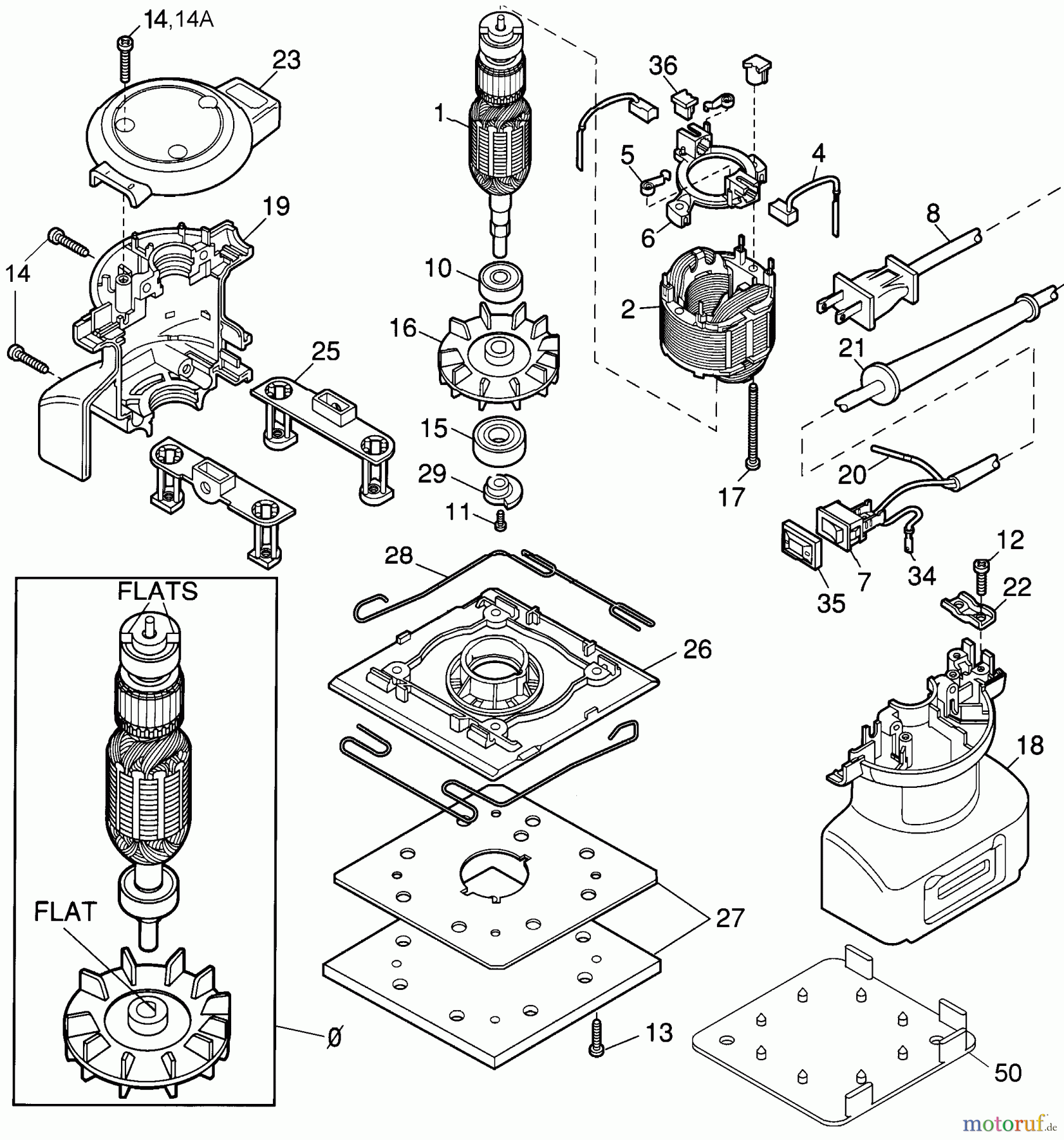 BLACK+DECKER INNENAUSSTATTUNG ABSCHLEIFGERÄT INDUSTRIAL FINSH.SANDER 2711 Seite 1