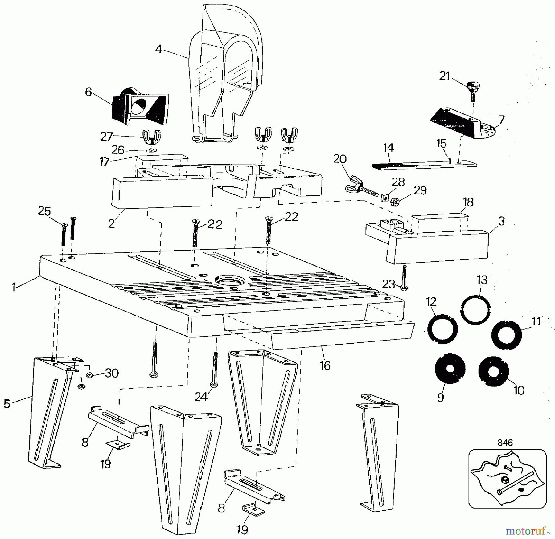  BLACK+DECKER PROFESSIONELL ZUBEHÖR, ANBAUGERÄTE & UNMOTORISIERT FRÄSENTISCH 76-400 Seite 1