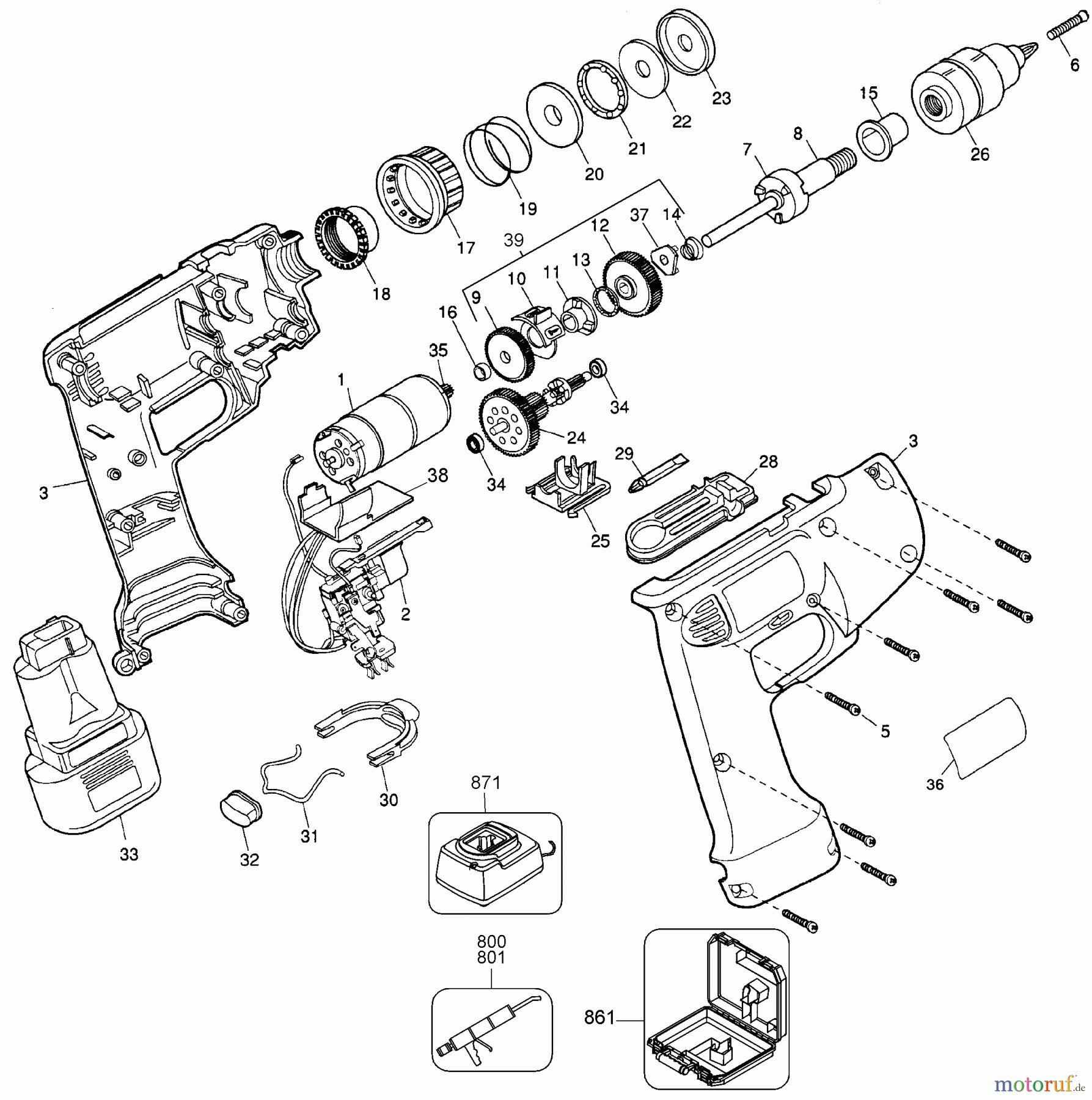 BLACK+DECKER INNENAUSSTATTUNG SCHRAUBENDREHER, KNARREN UND SCHRAUBENSCHLÜSSEL CYCLONE KYLS CHK CANADA 2764K-14 Seite 1