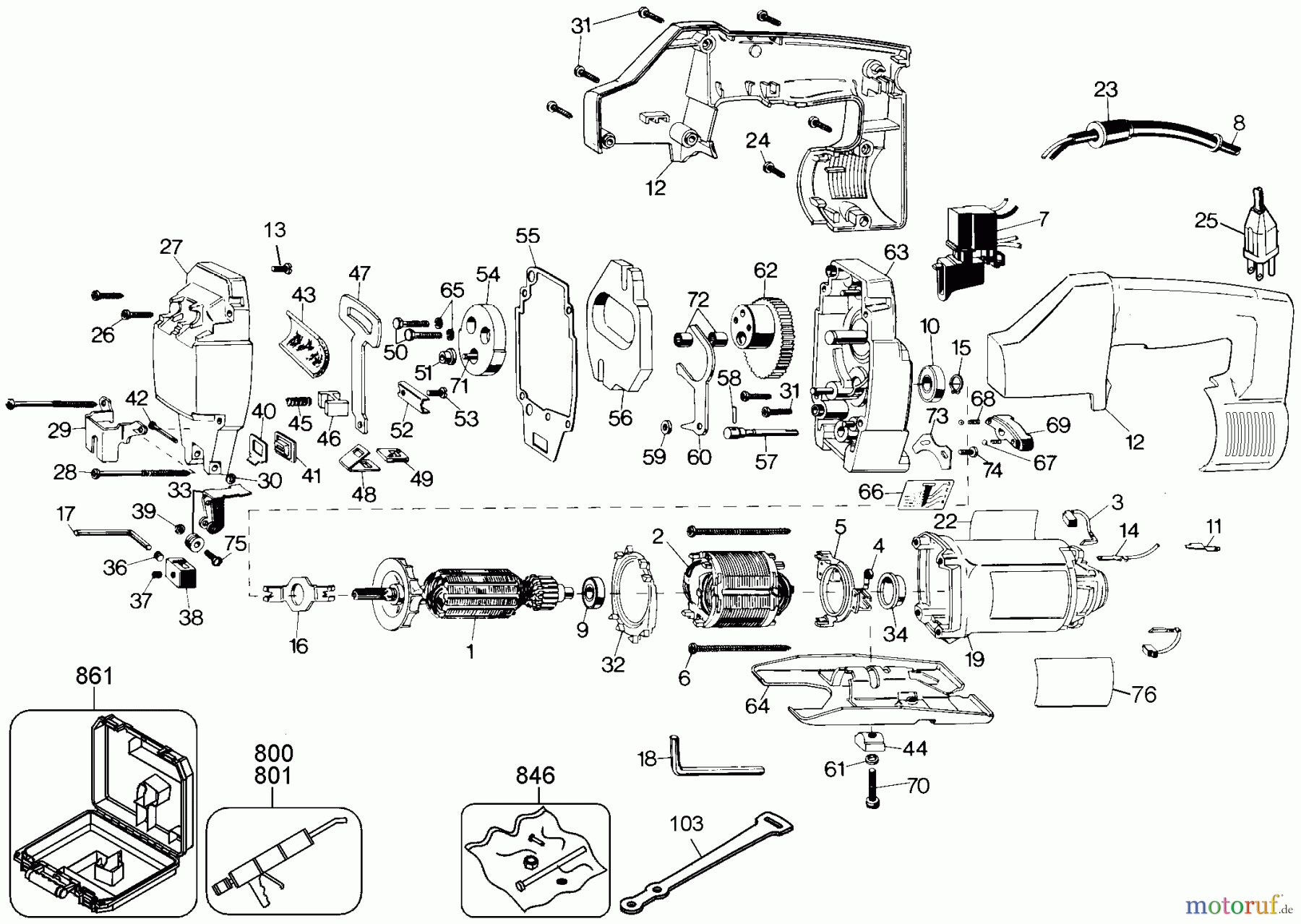 BLACK+DECKER INNENAUSSTATTUNG SÄGE VS ORB JIGSAW 3 WIRE 3157G Seite 1
