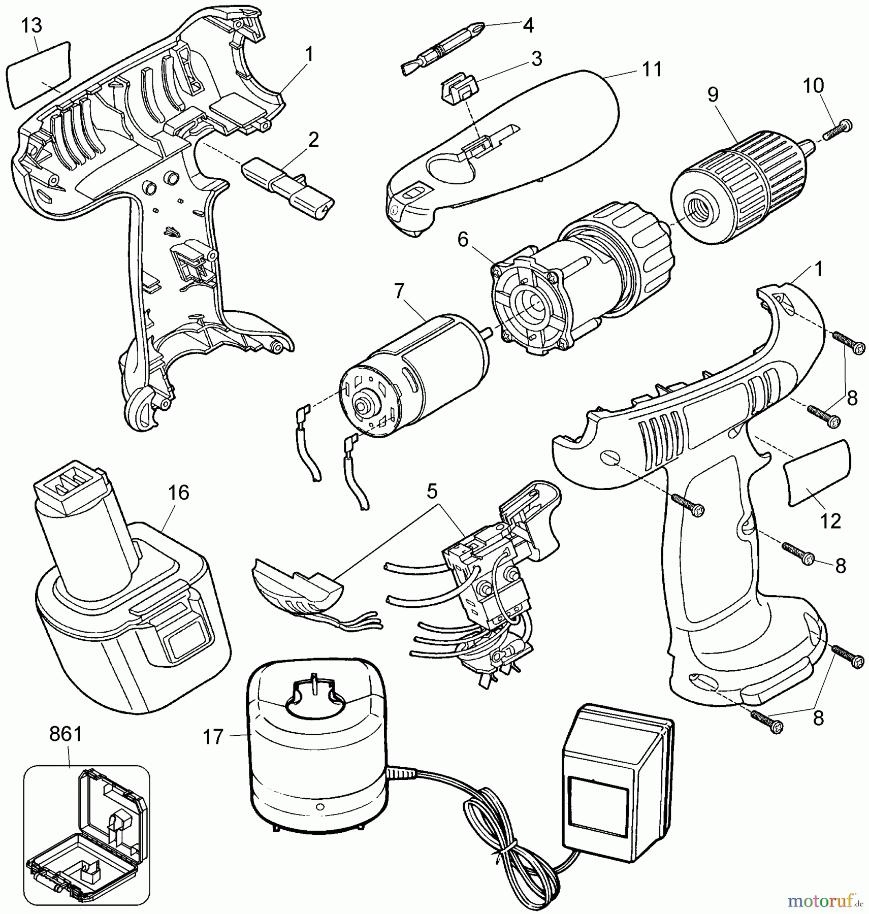  BLACK+DECKER Divers 14.4V MID HANDLE PS3600K Seite 1